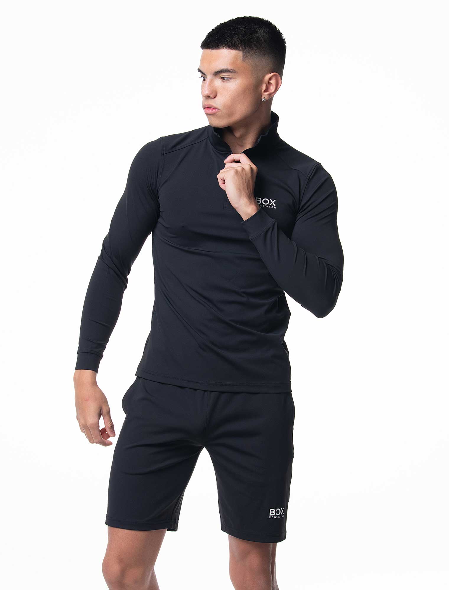 Active Panelled 1/4 Zip Jacket - Black - Image 6