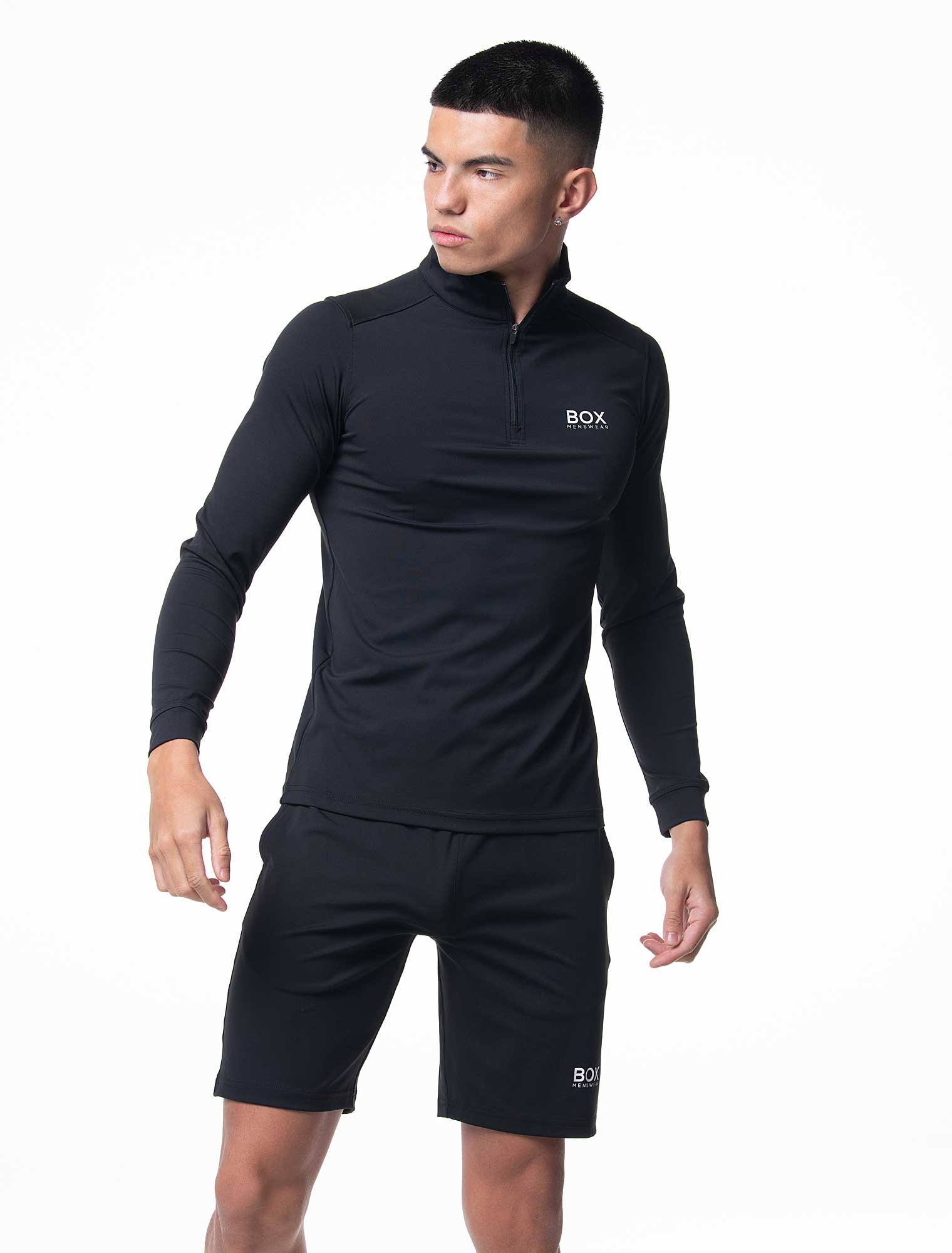 Active Panelled 1/4 Zip Jacket - Black - Image 7