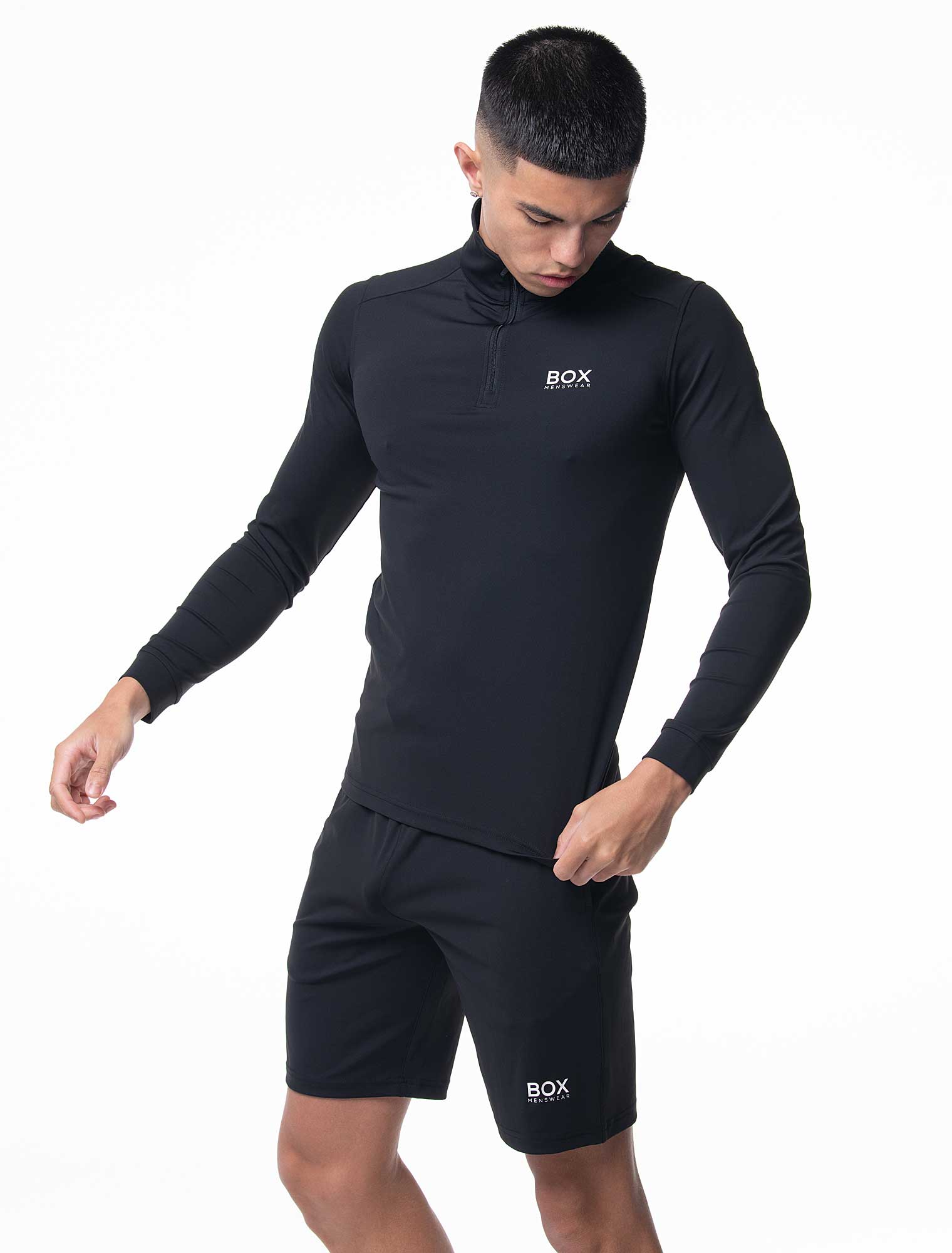 Active Panelled 1/4 Zip Jacket - Black - Image 8