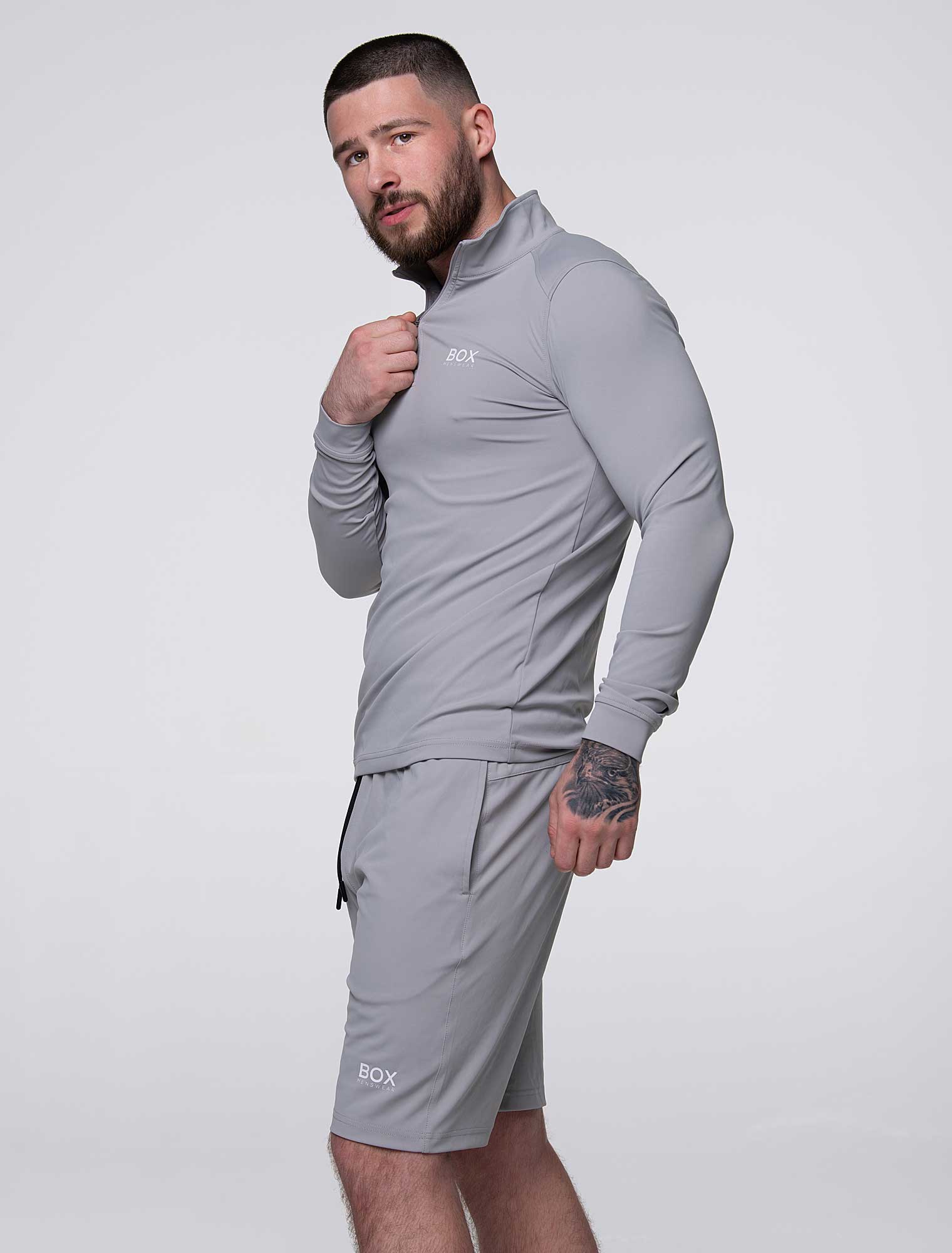 Active Panelled 1/4 Zip Jacket - Grey - Image 11