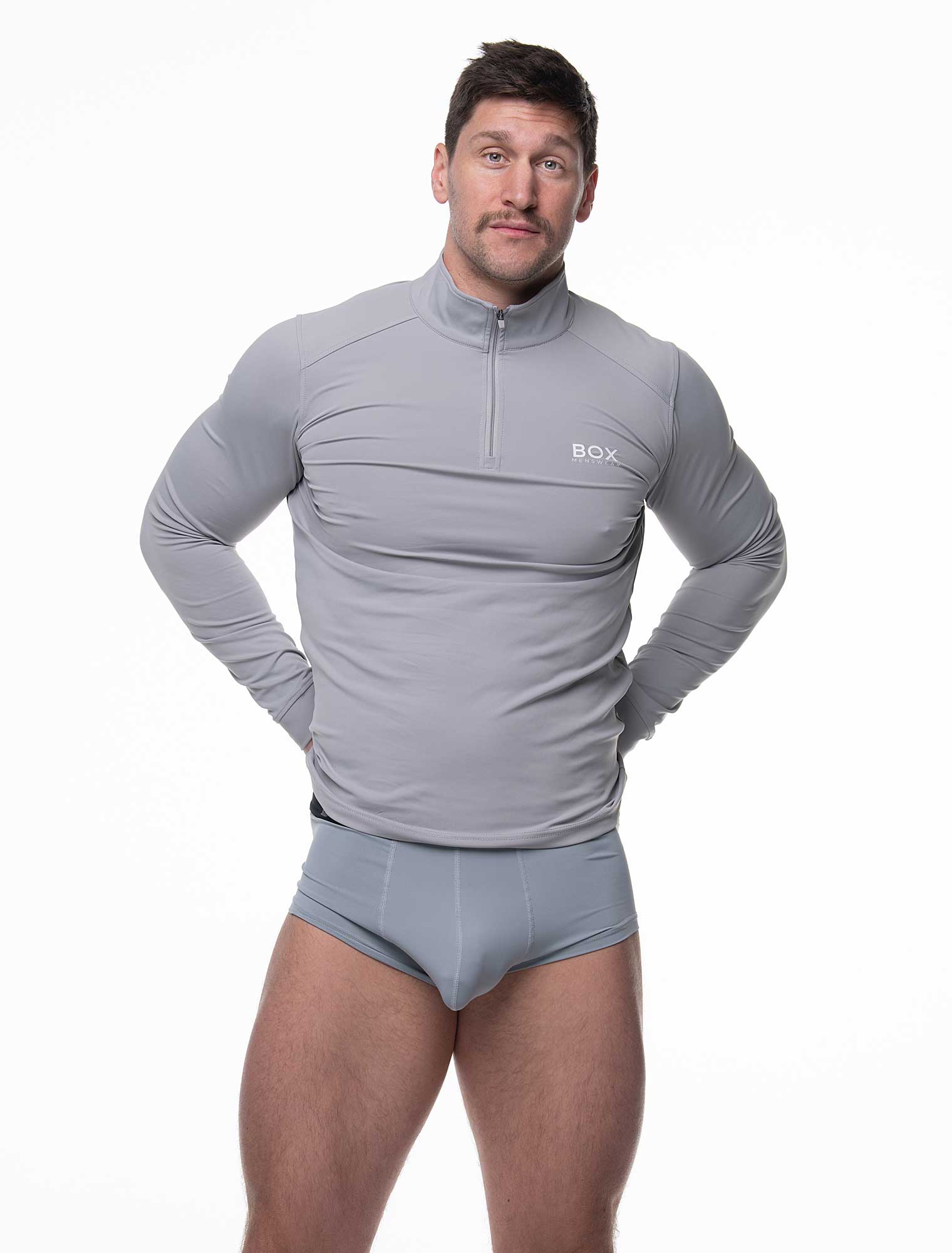 Active Panelled 1/4 Zip Jacket - Grey - Image 5
