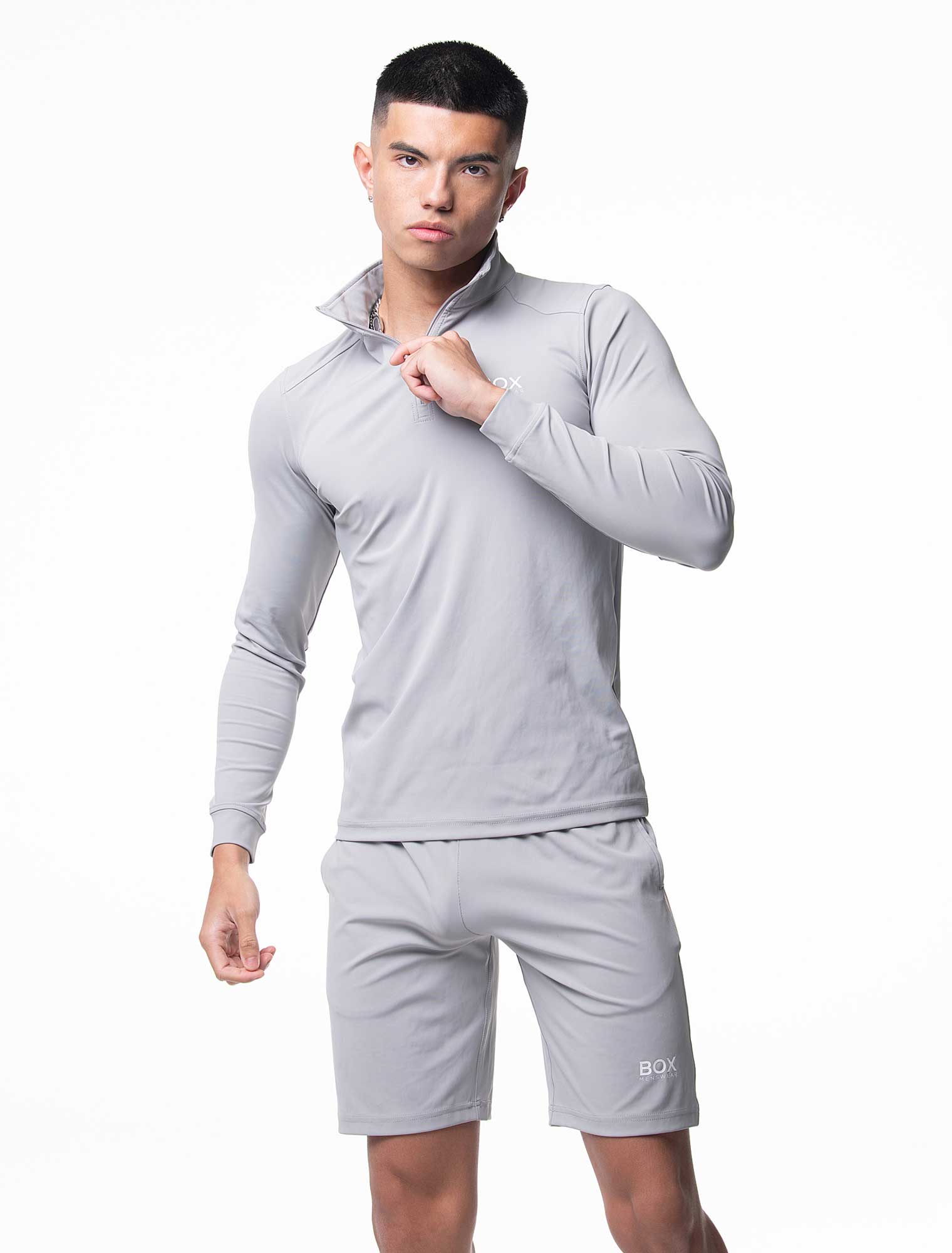 Active Panelled 1/4 Zip Jacket - Grey - Image 9