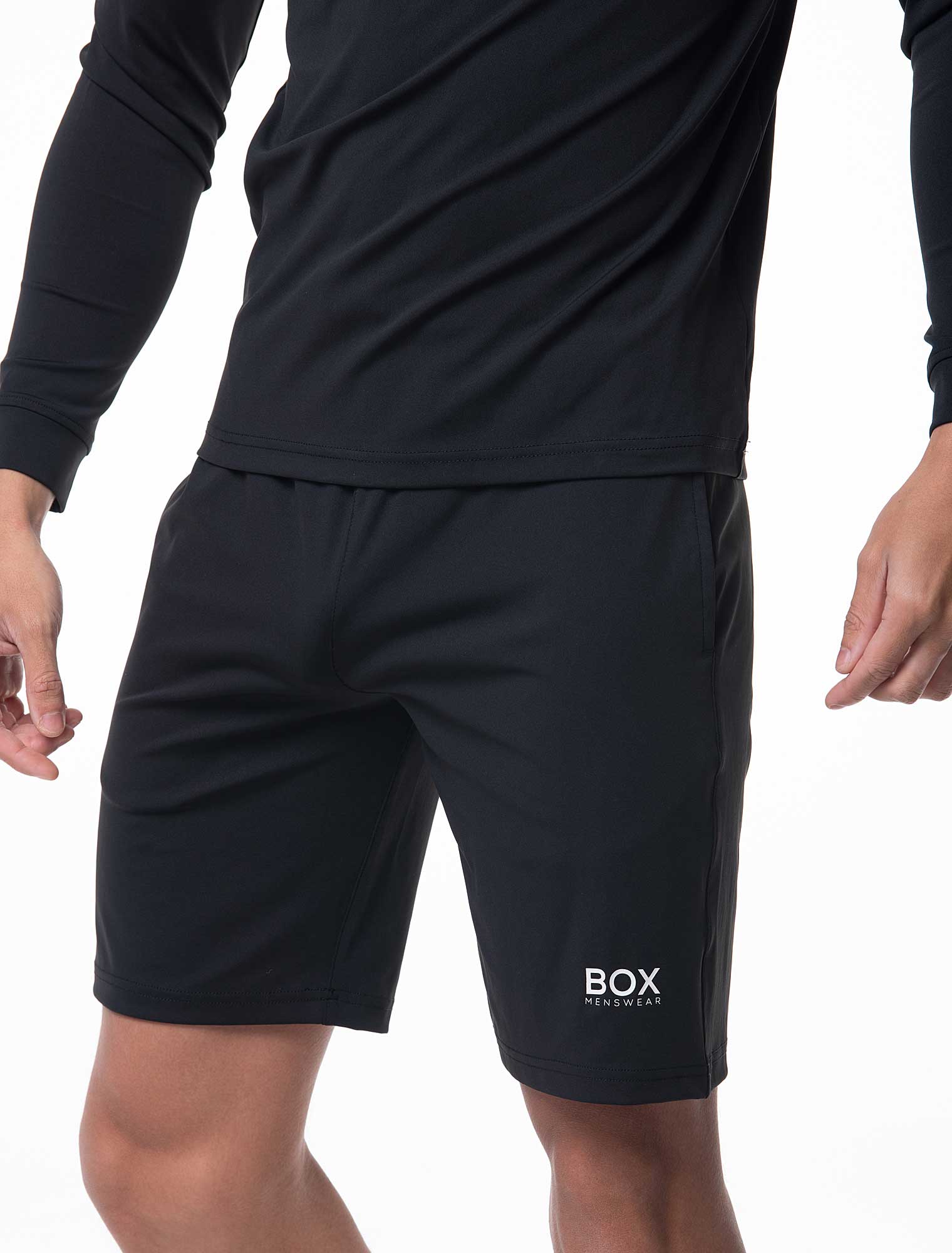 Active Panelled Sports Shorts - Black - Image 4