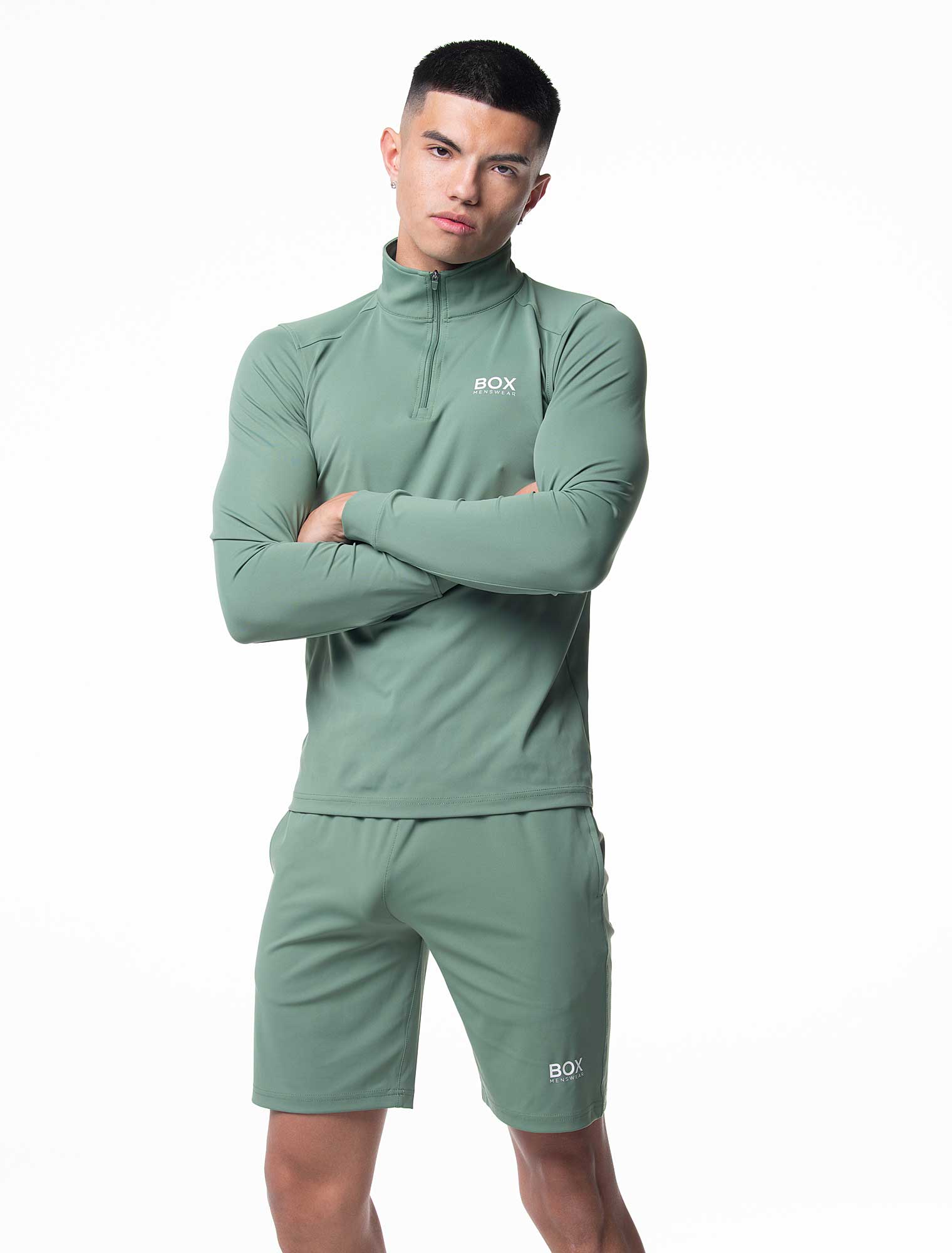 Active Panelled Sports Shorts - Green - Image 7