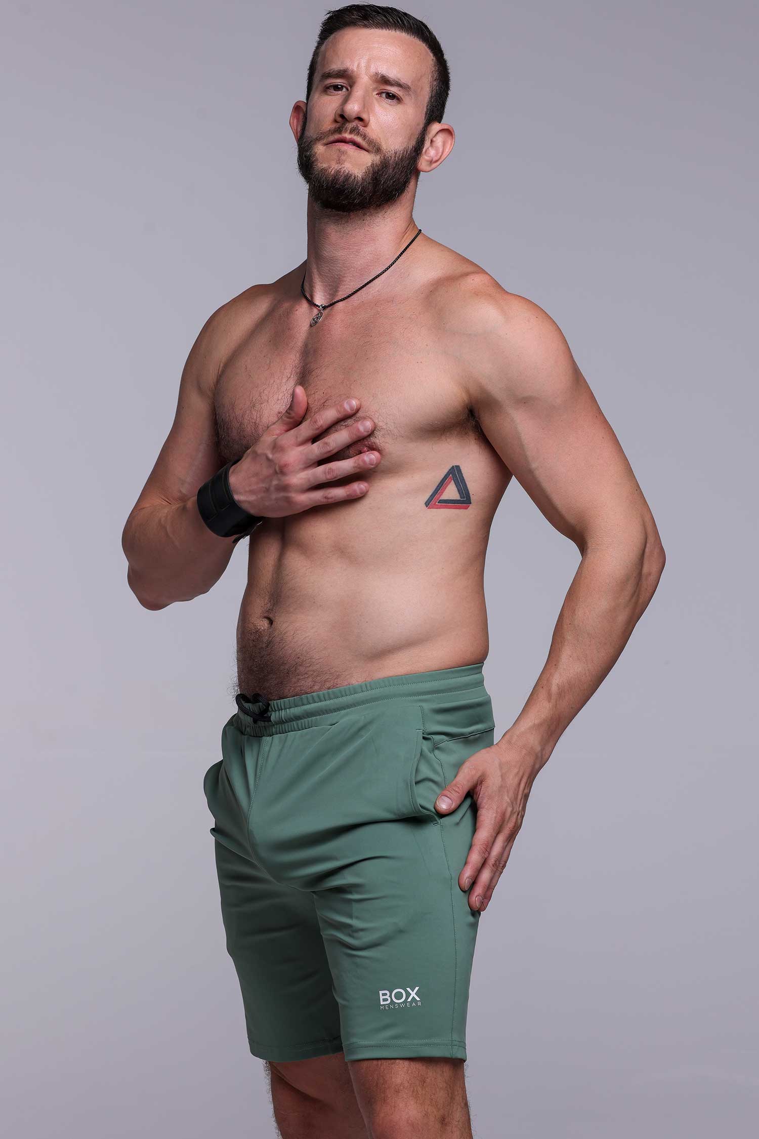 Active Panelled Sports Shorts - Green - Image 8