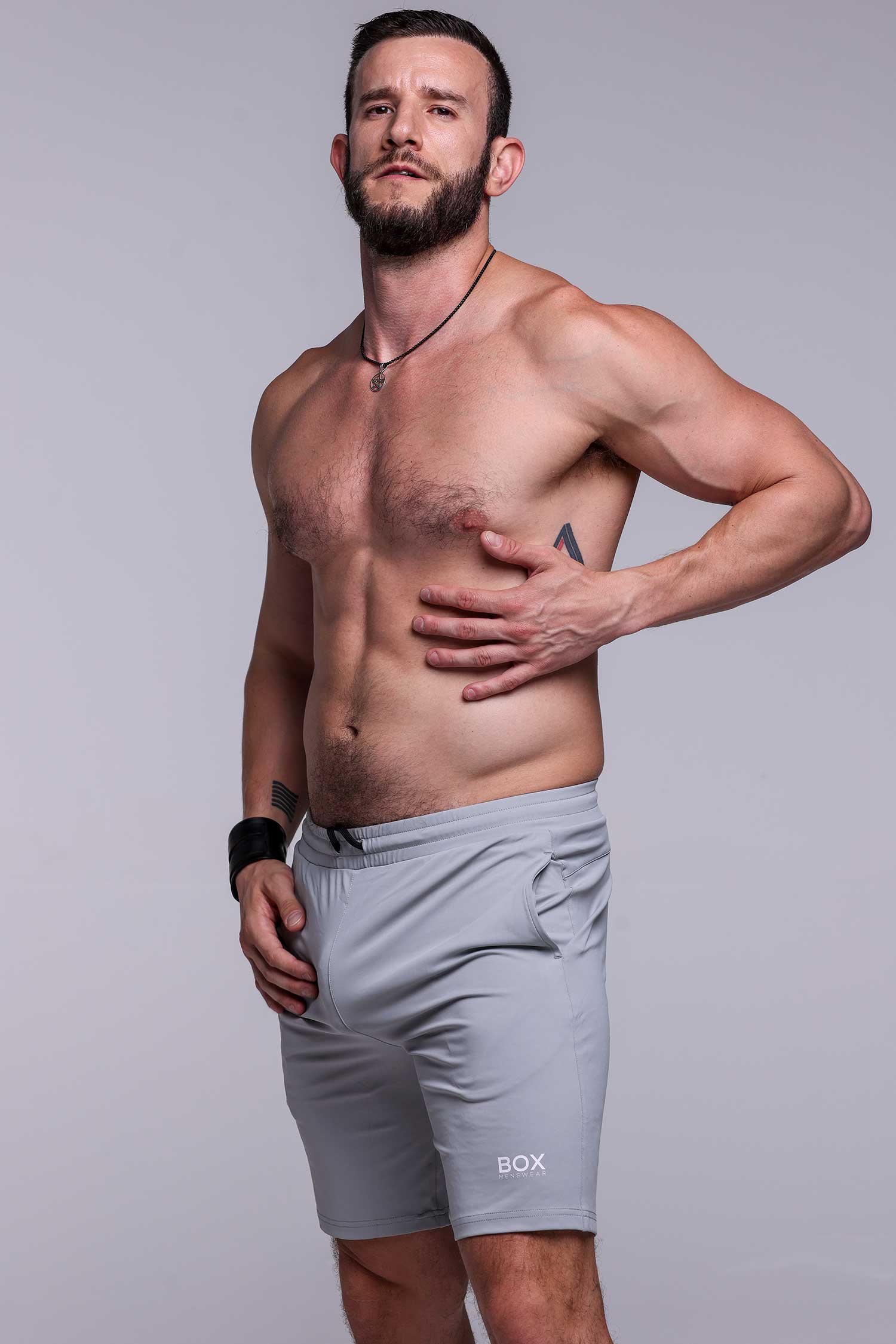 Active Panelled Sports Shorts - Grey - Image 3