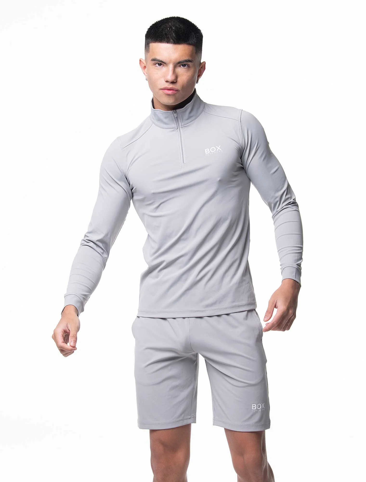 Active Panelled Sports Shorts - Grey - Image 4