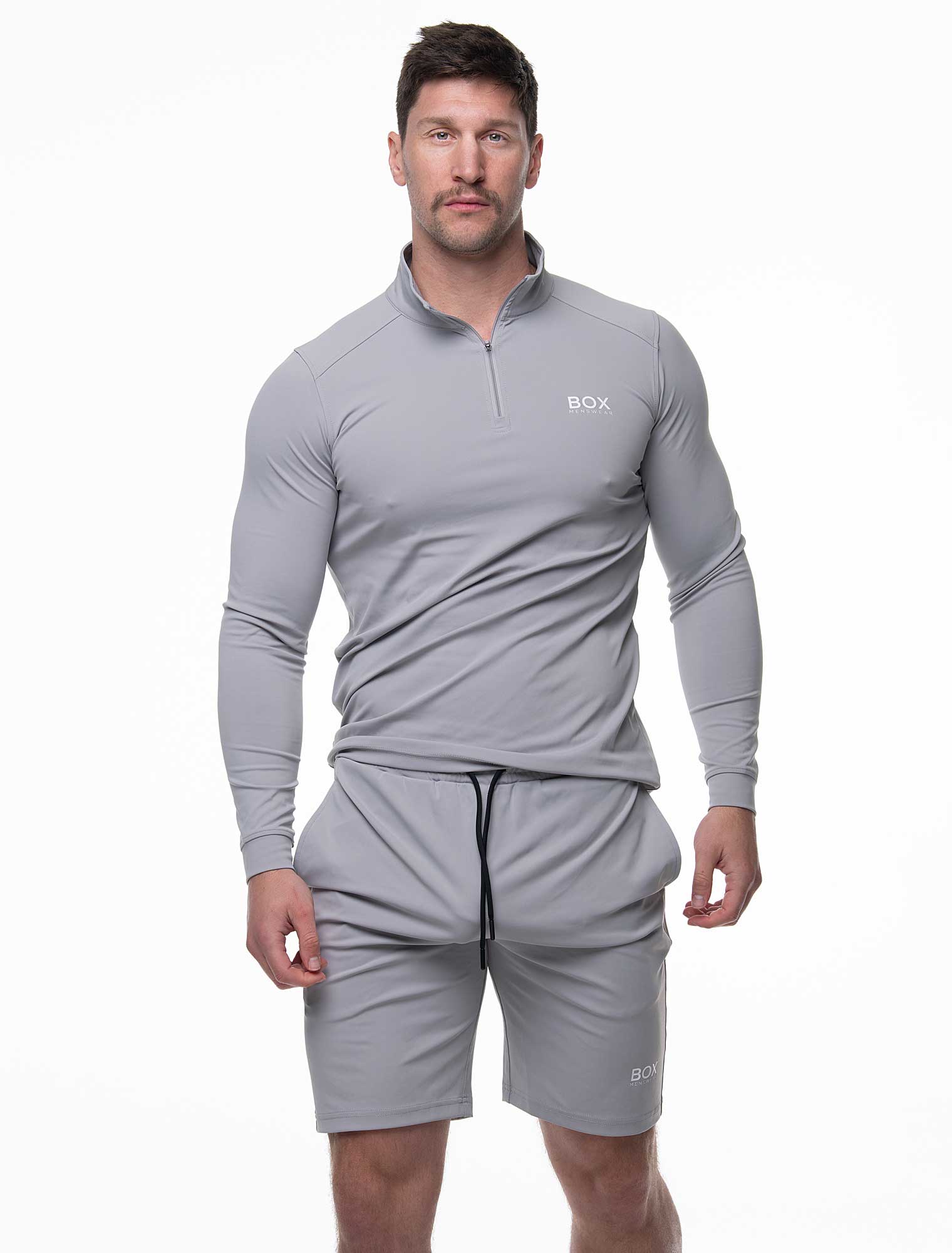 Active Panelled Sports Shorts - Grey - Image 5