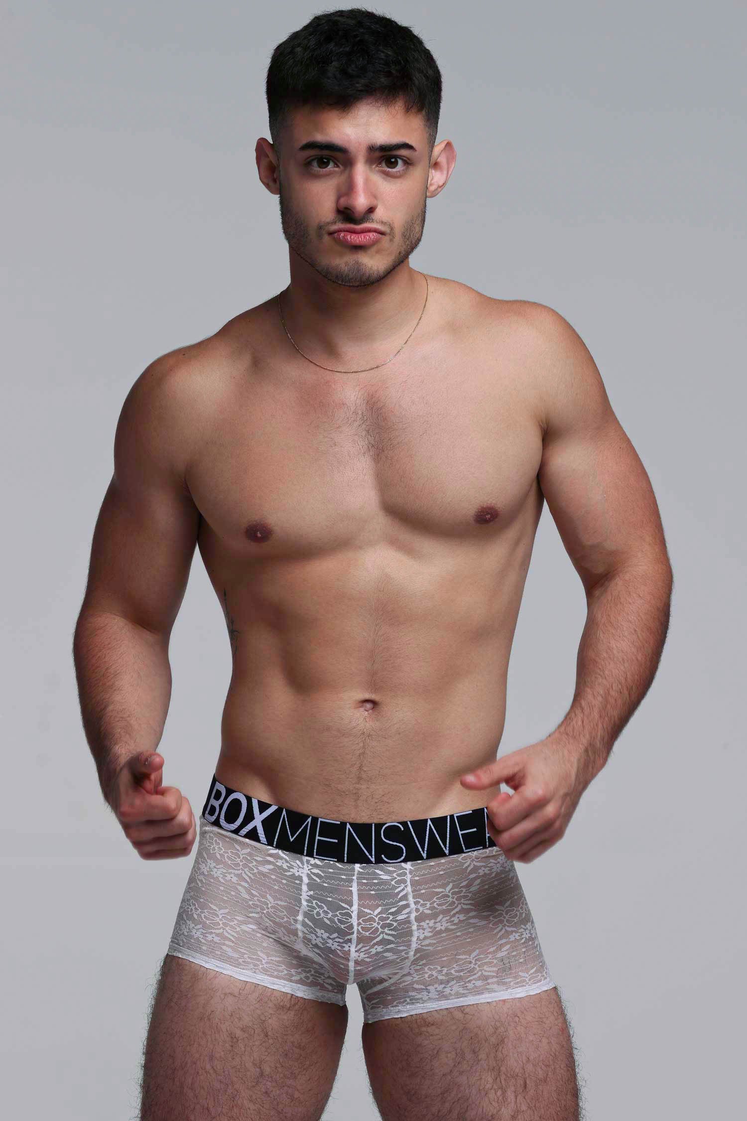 All Over Lace Boxers - White Heat - Image 3