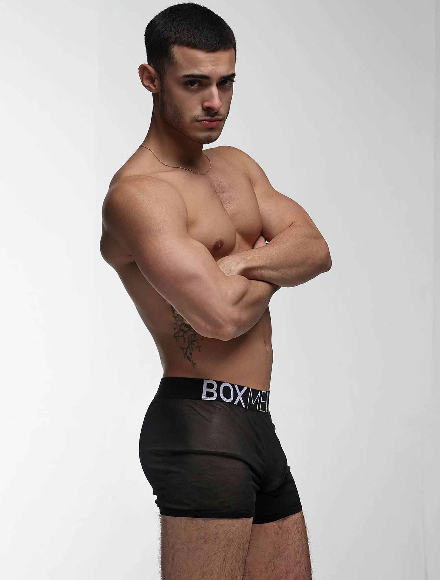 All Over Mesh Boxers - Black - Image 4