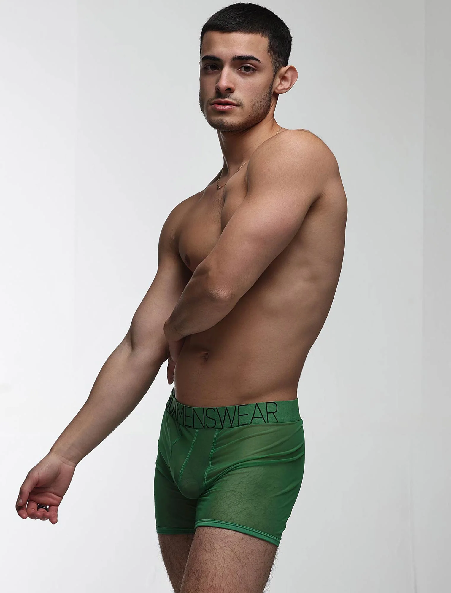 All Over Mesh Boxers - Pine Green - Image 9
