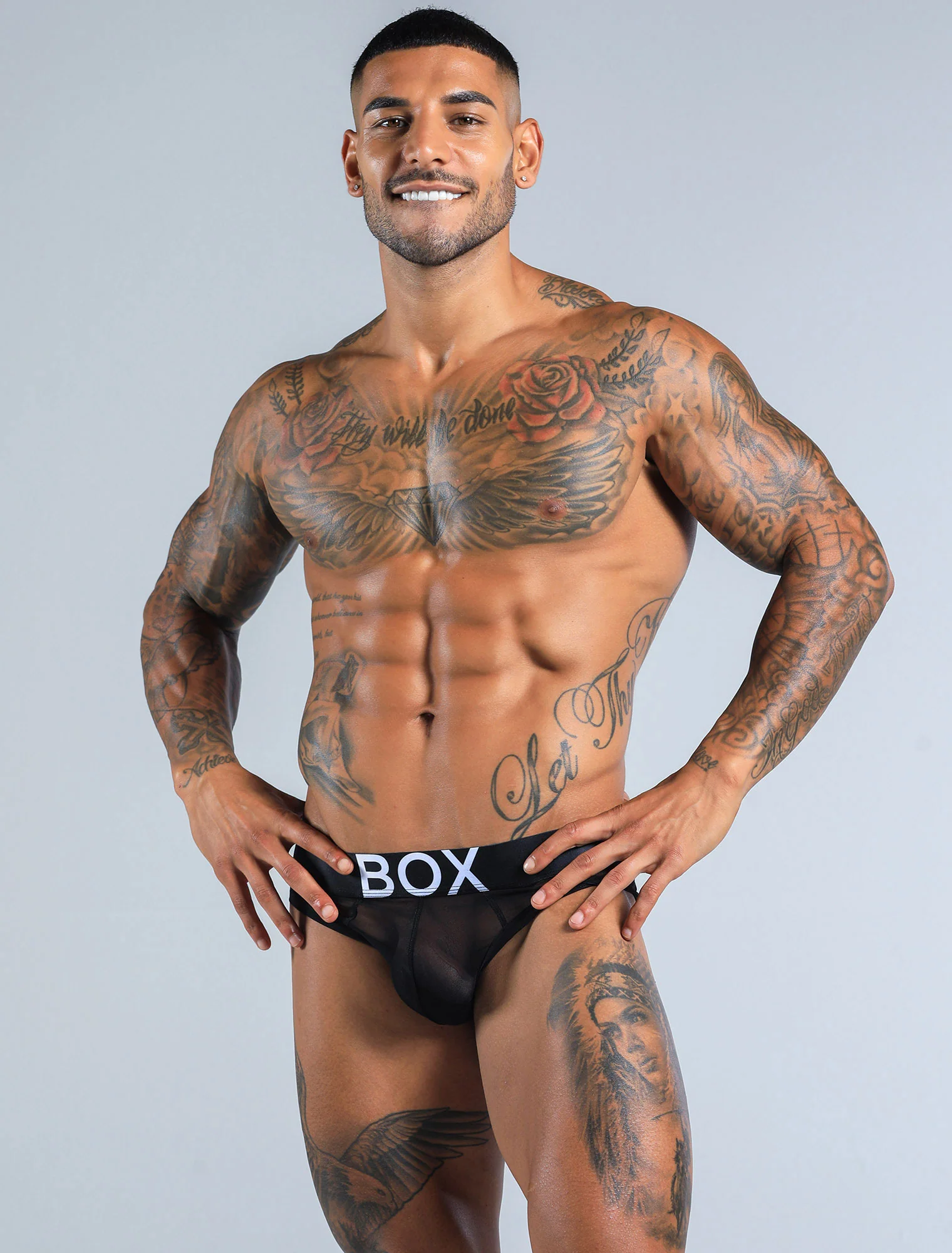 All Over Mesh Briefs - Black - Image 7