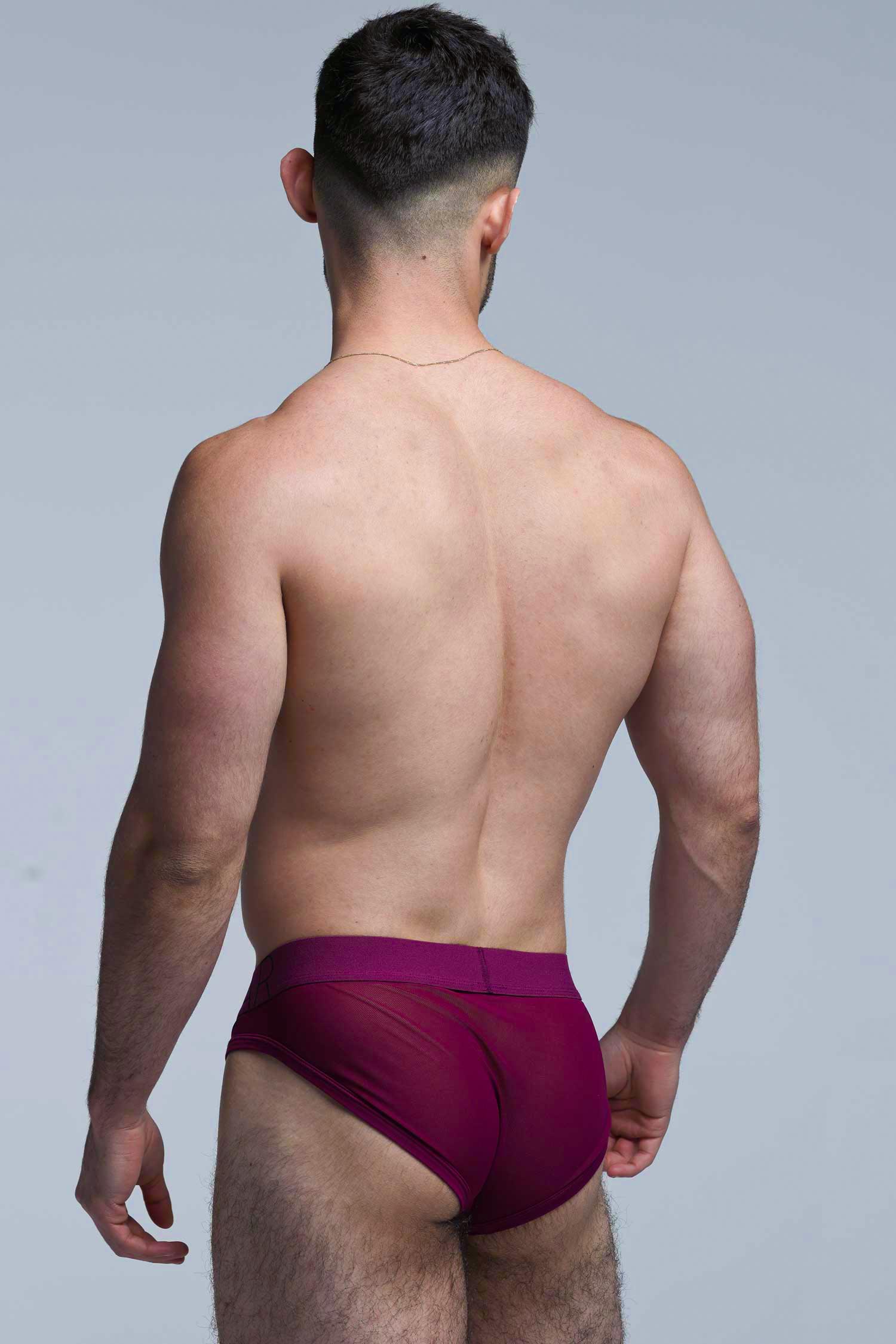 All Over Mesh Briefs - Cherry Crush - Image 2