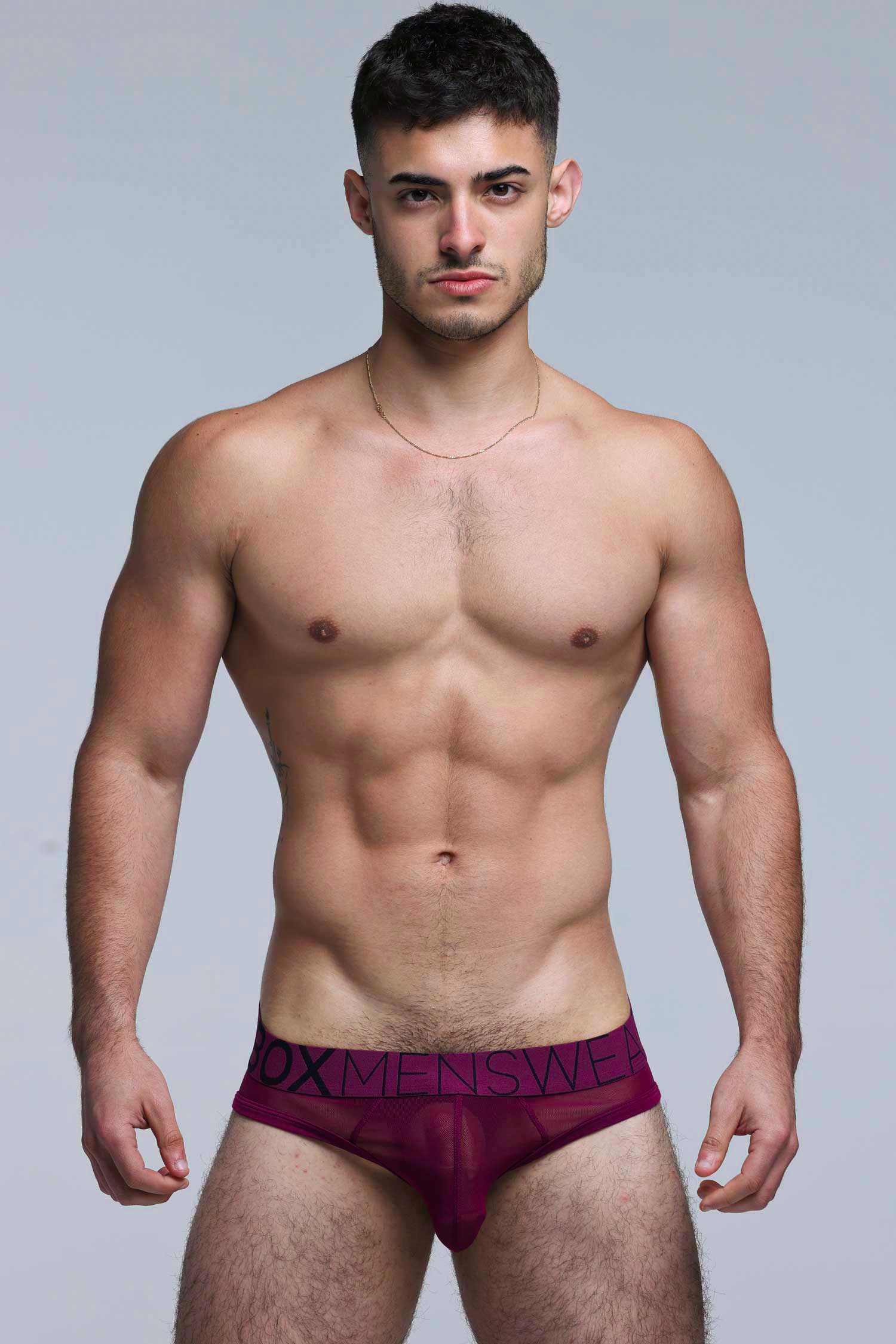 All Over Mesh Briefs - Cherry Crush - Image 5