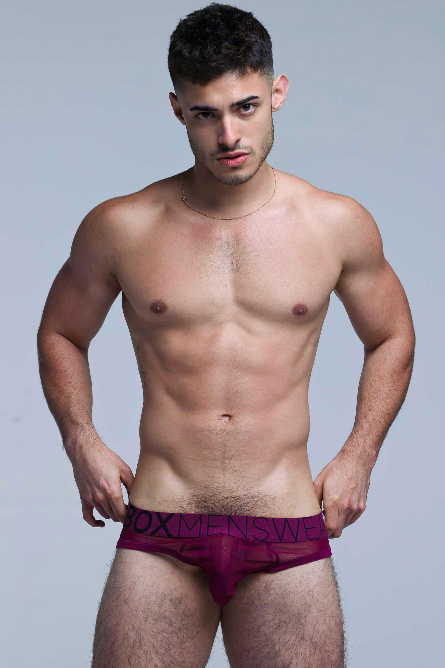 All Over Mesh Briefs - Cherry Crush - Image 8