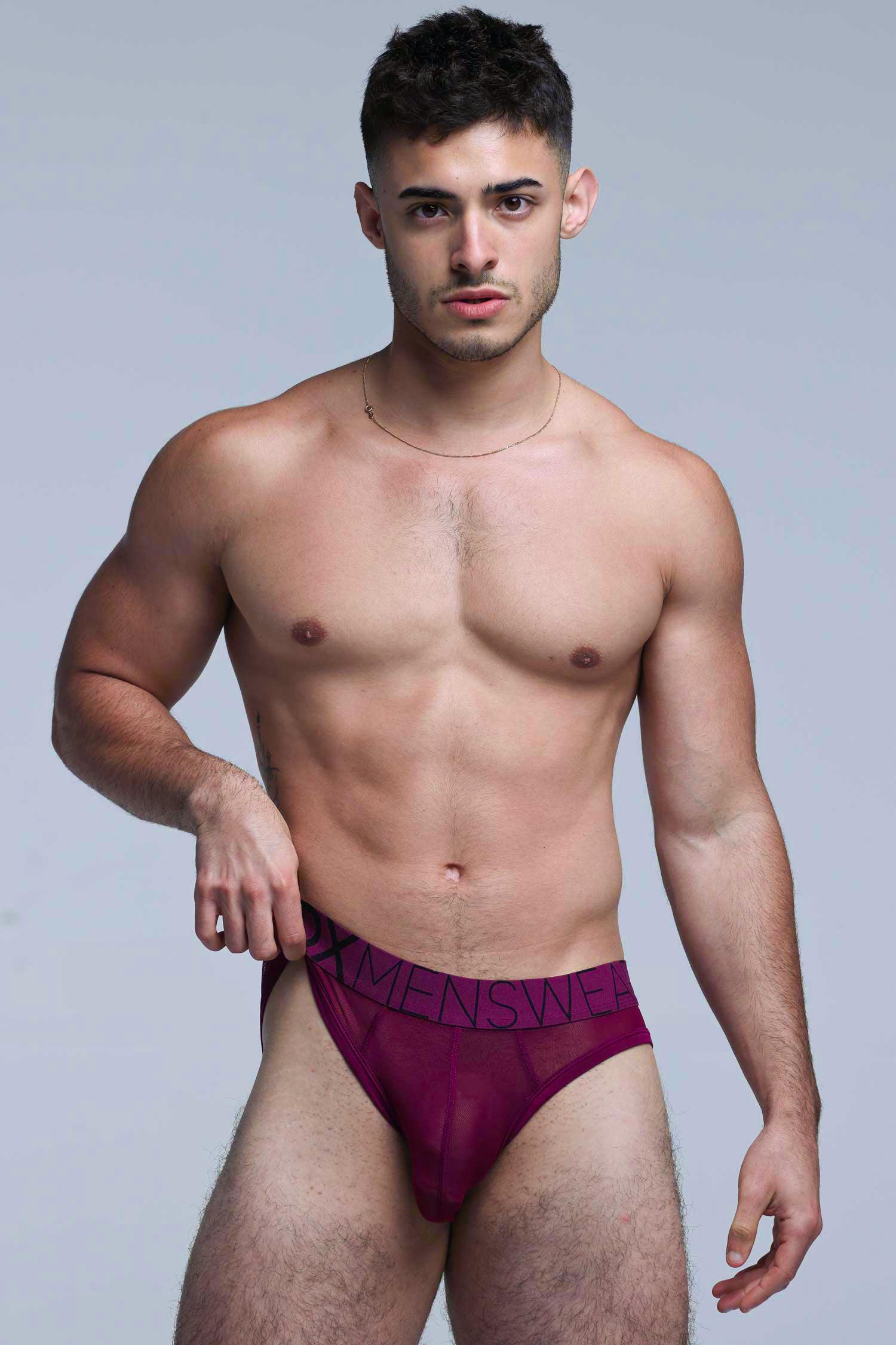 All Over Mesh Briefs - Cherry Crush - Image 9