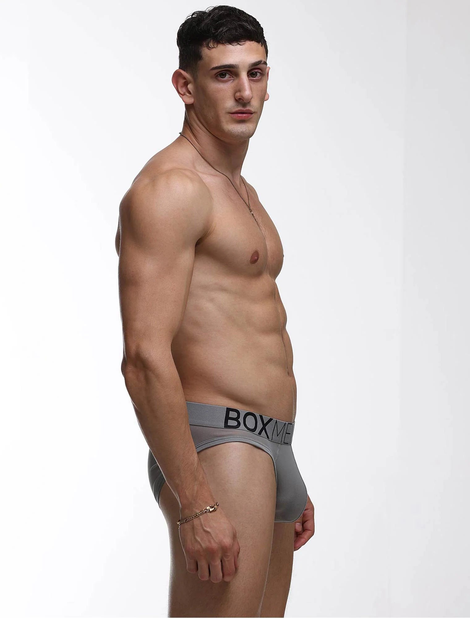 All Over Mesh Briefs - Grey Steel - Image 4