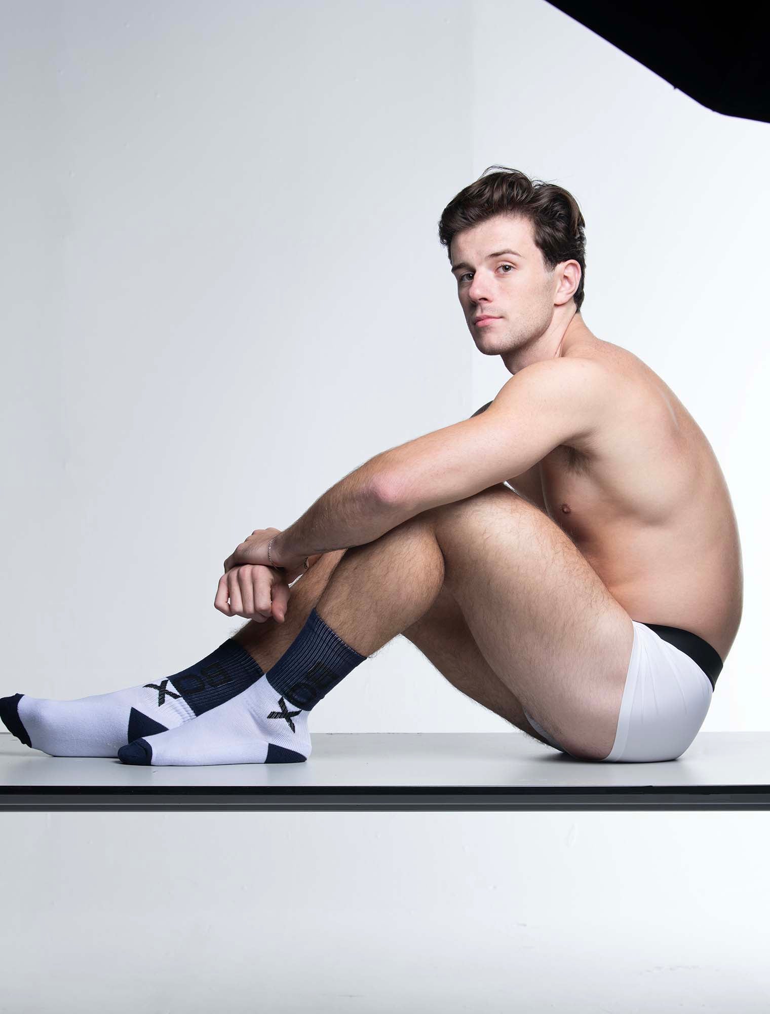 Box Sports Socks - Deep Navy Color Block - Image 2