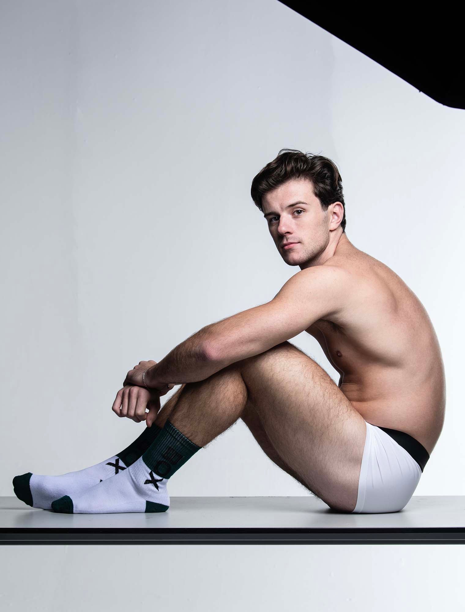 Box Sports Socks - Green Color Block - Image 2