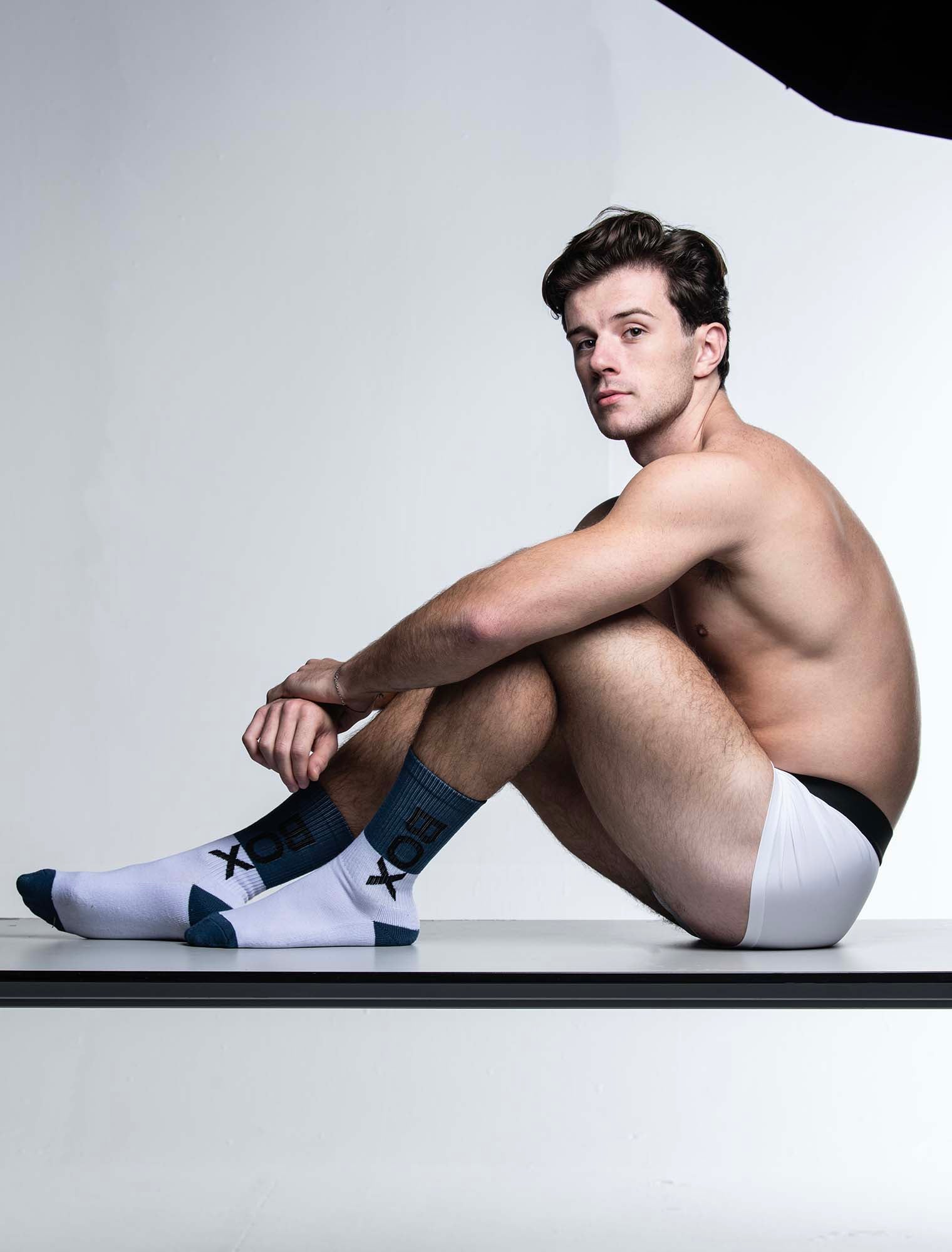 Box Sports Socks - Teal Color Block - Image 3