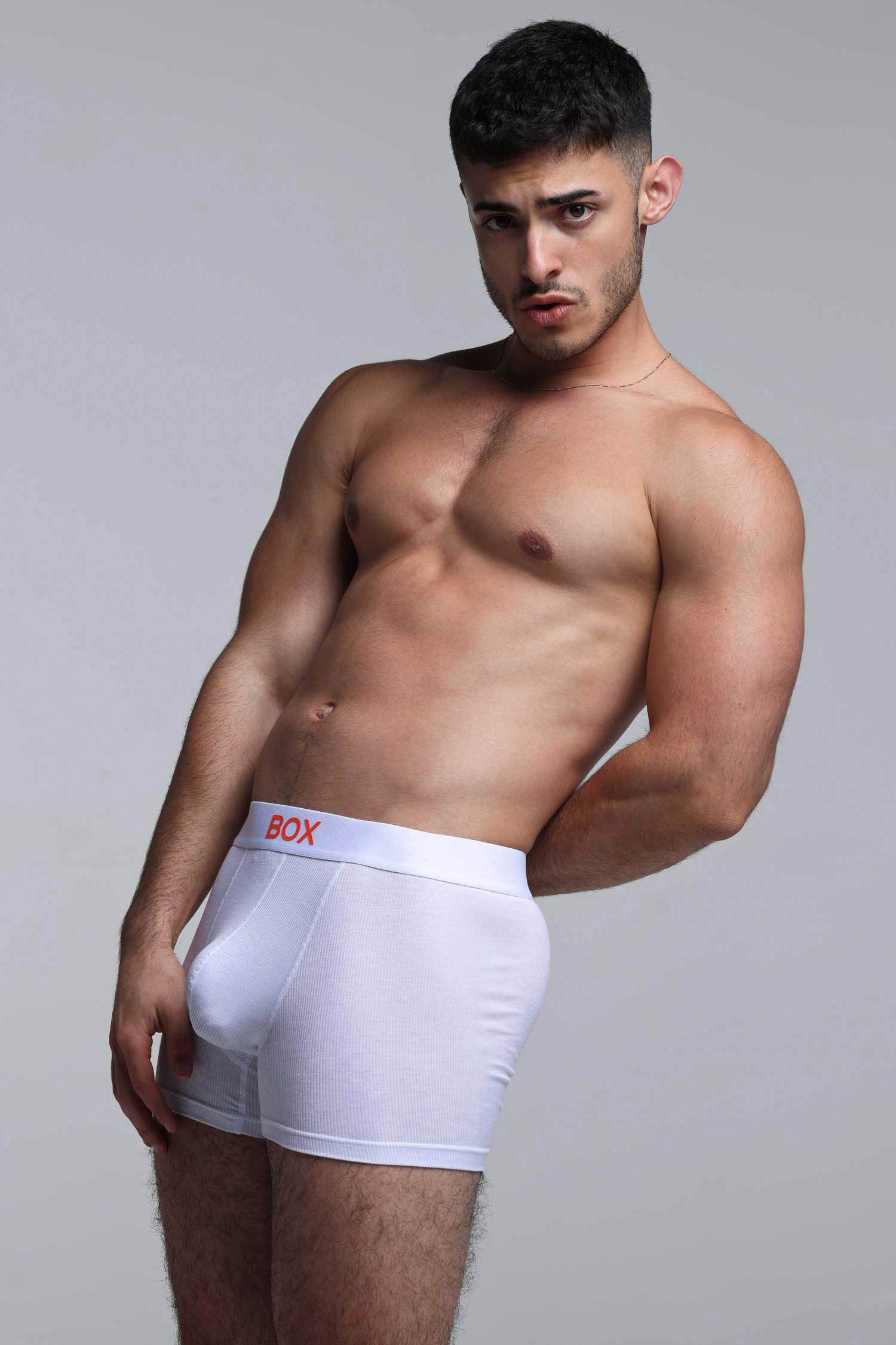 Color Pop Boxers - White & Orange - Image 3