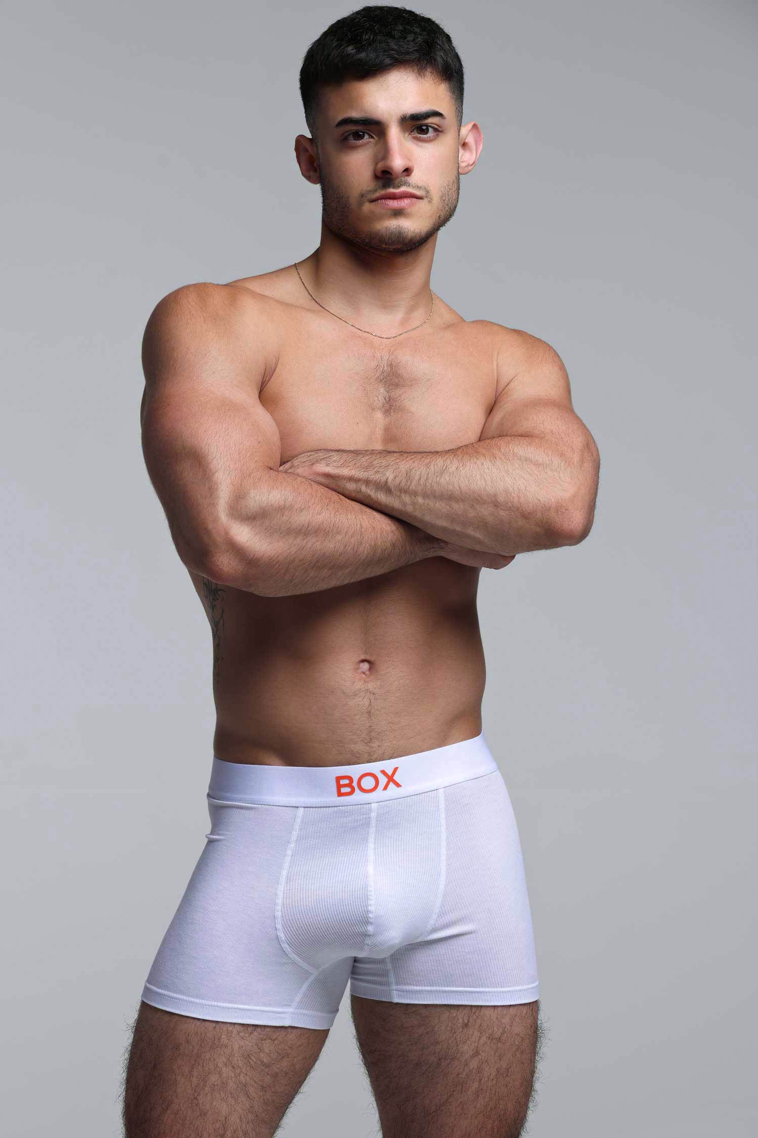 Color Pop Boxers - White & Orange - Image 4
