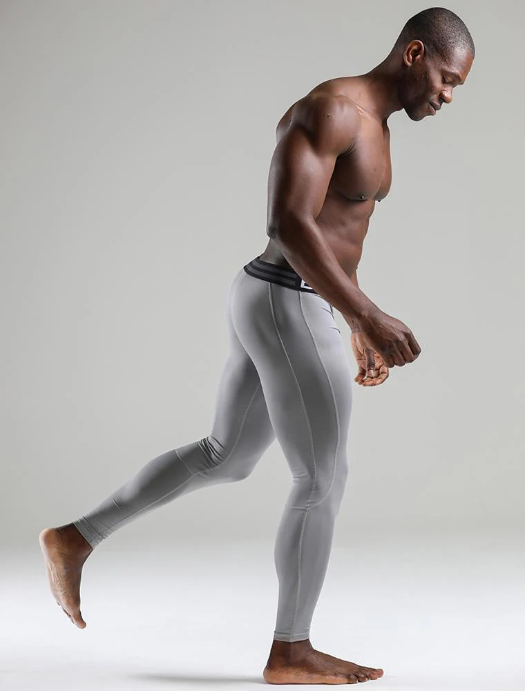Compression Leggings - Gun Metal Grey - Image 3