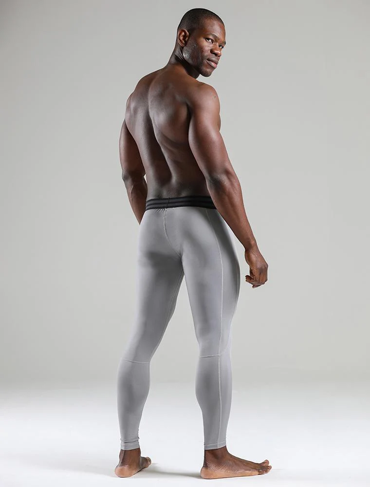 Compression Leggings - Gun Metal Grey - Image 4