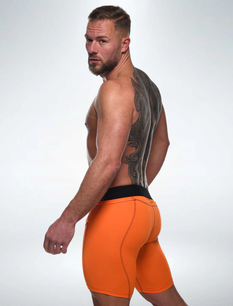 Defined Behind: Compression Shorts - Action Orange - Image 3