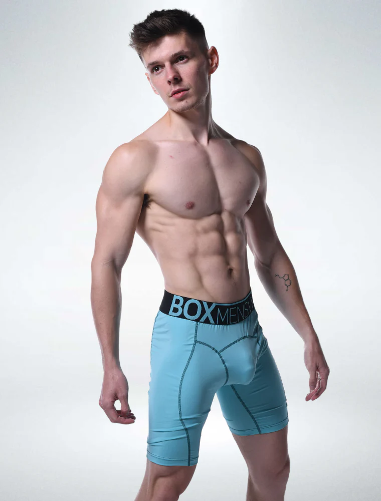 Defined Behind: Compression Shorts - Paradise Blue - Image 8