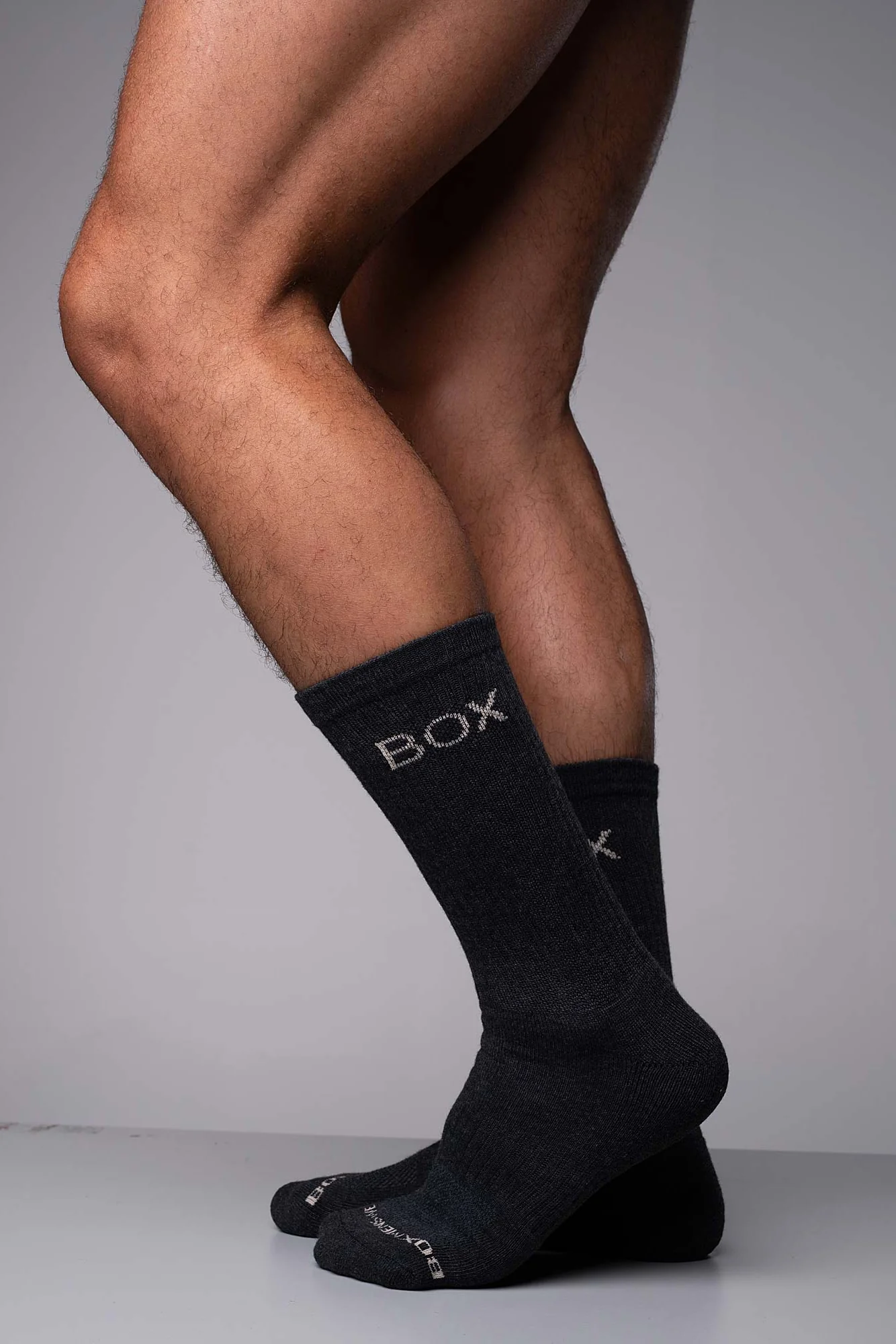 Essentials Rib Crew Socks - Dark Grey