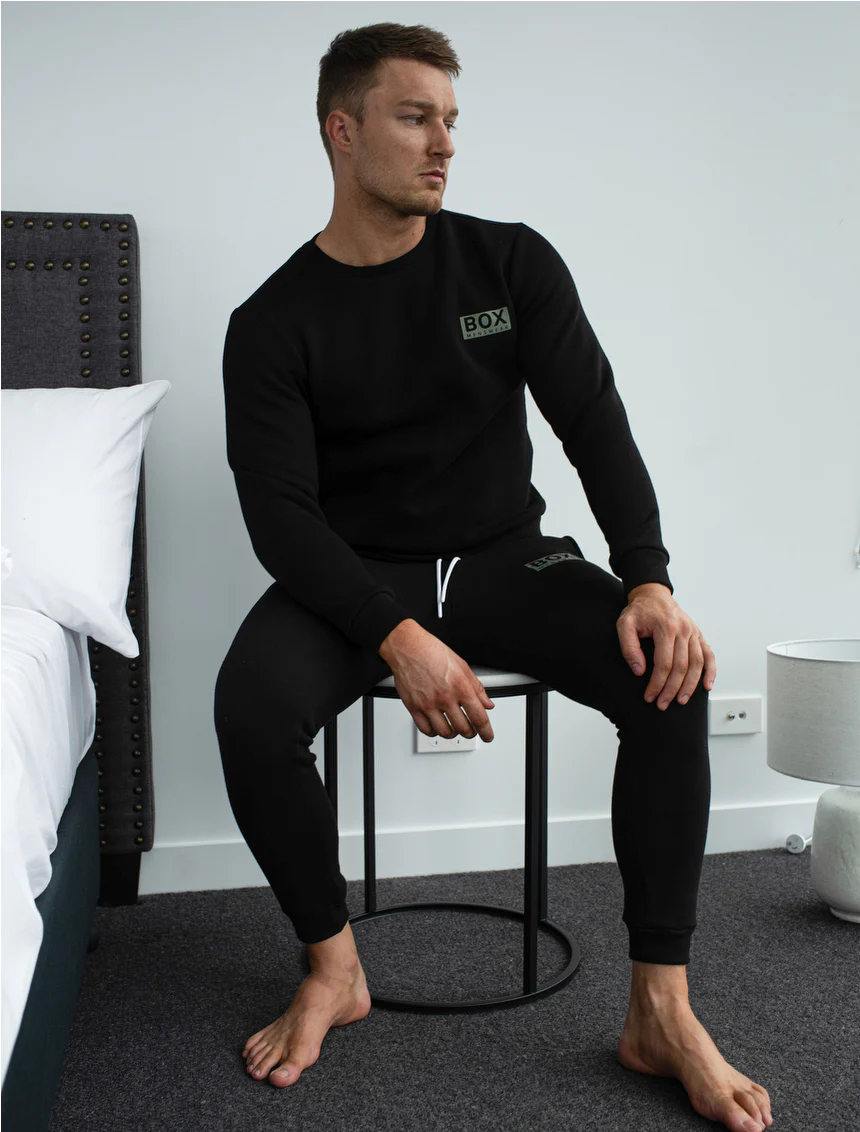Slim Fit Fleece Jogging Bottoms - Black - Image 3