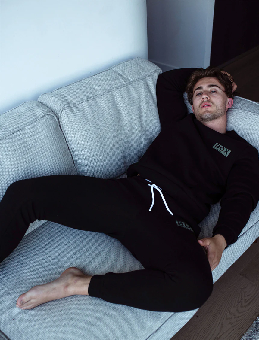 Slim Fit Fleece Jogging Bottoms - Black - Image 4