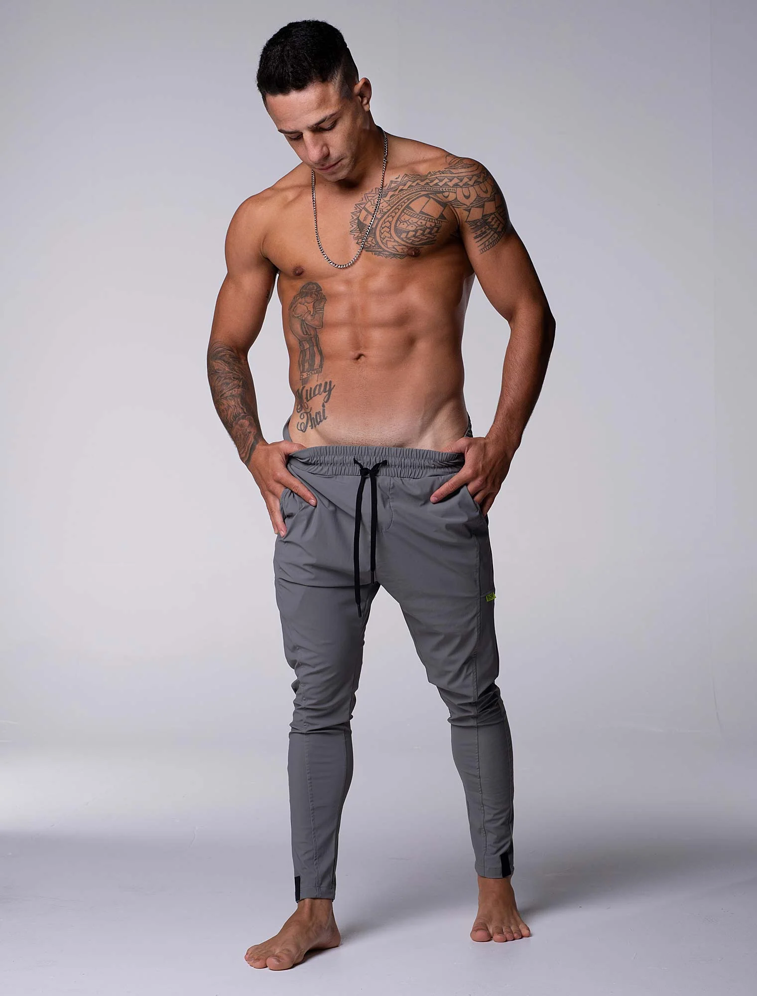 V2 Active Panelled Joggers - Slate Grey - Image 5
