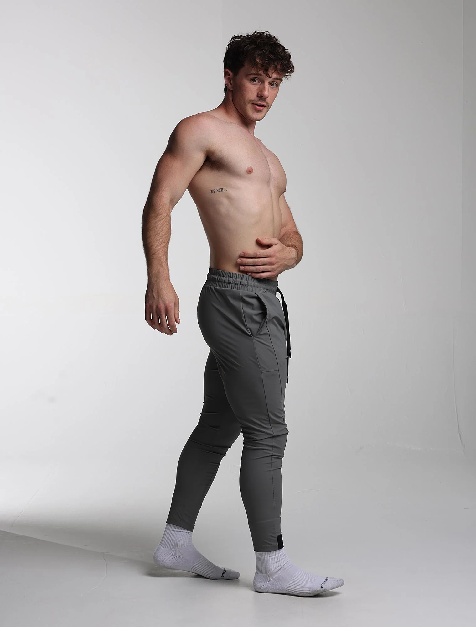 V2 Active Panelled Joggers - Slate Grey - Image 6