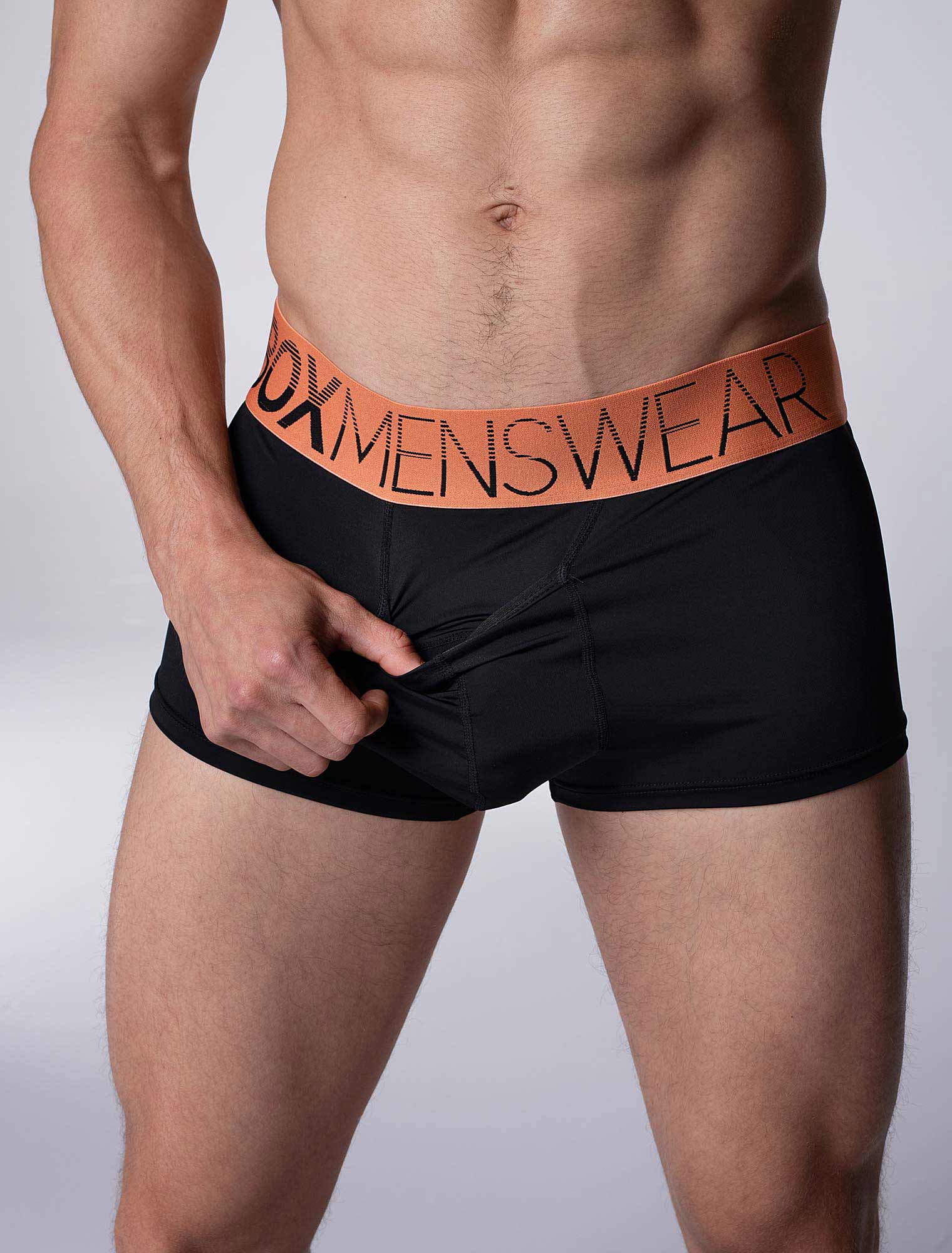 Mens Arched Keyhole Boxers - Inferno Noir - Image 2