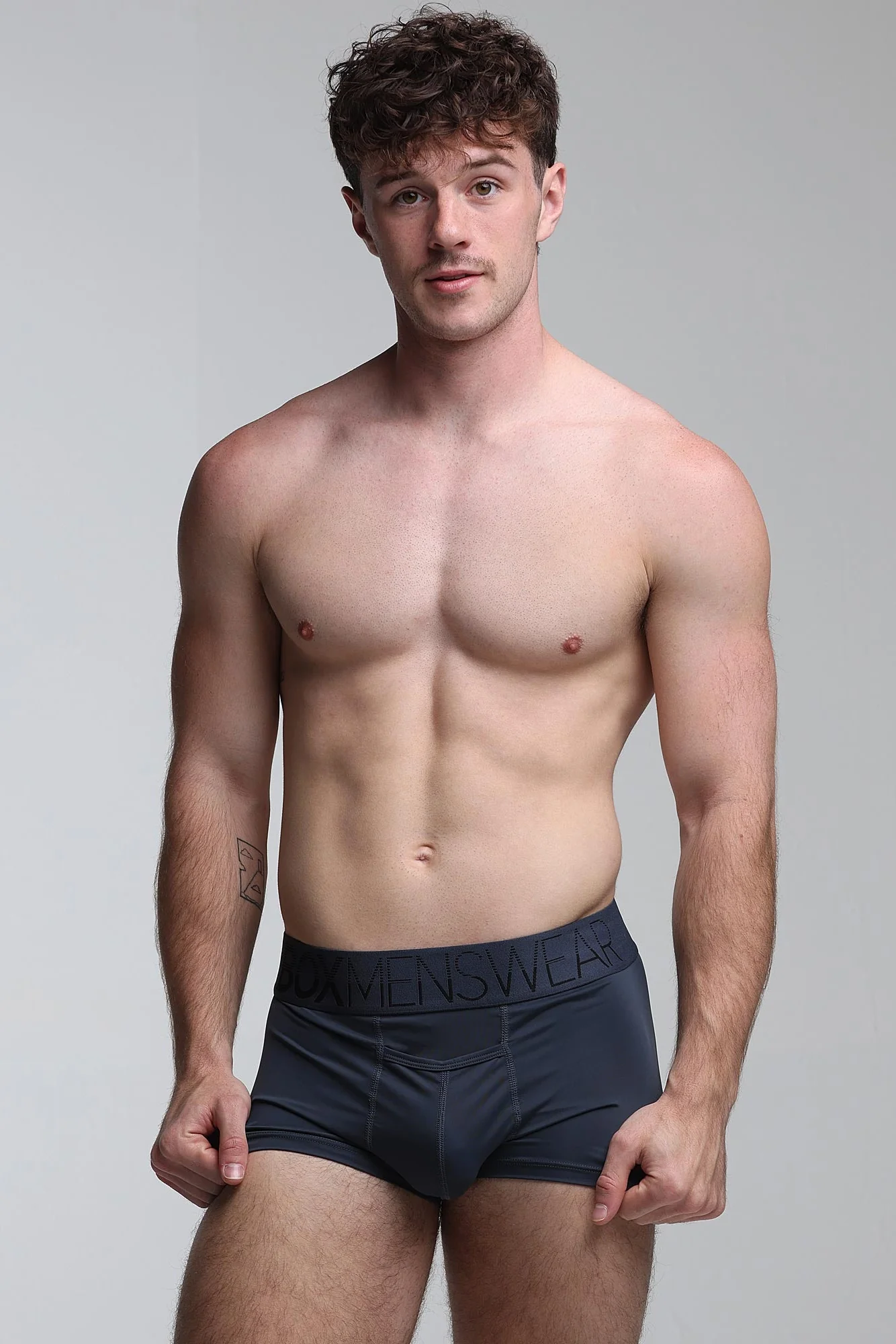 Mens Arched Keyhole Boxers - Nautical Nightfall