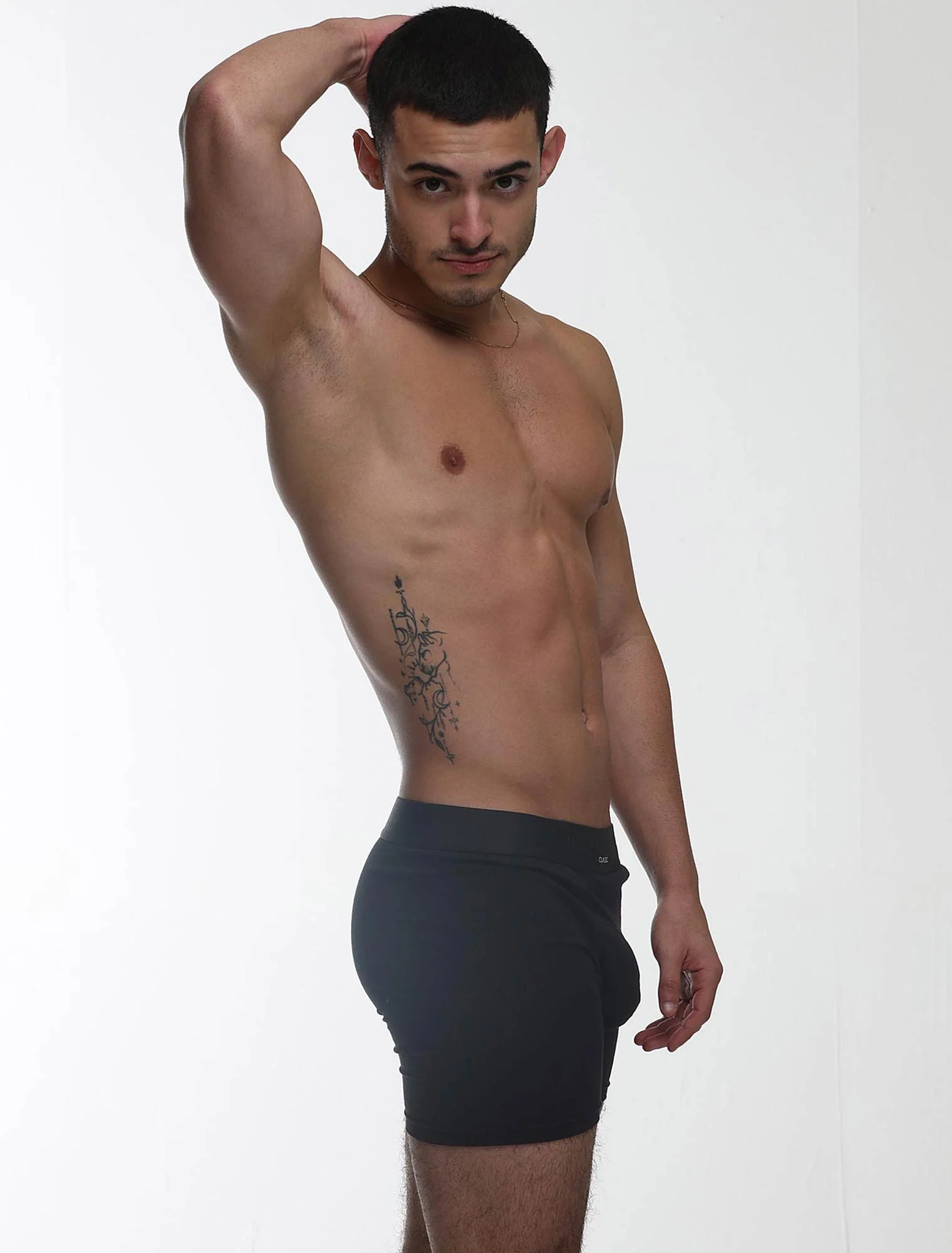 Mens Classic Ribbed Boxers - Black - Image 10