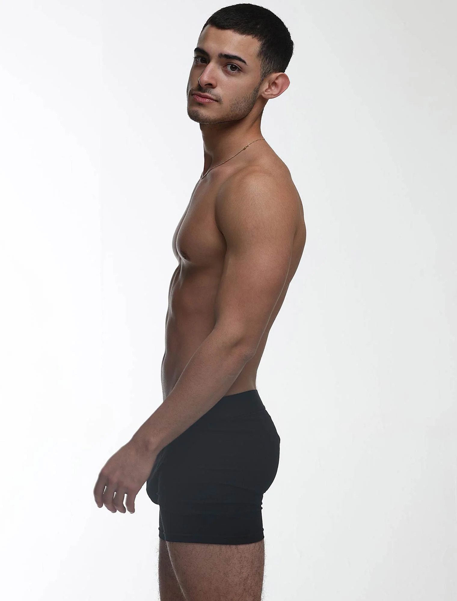 Mens Classic Ribbed Boxers - Black - Image 9