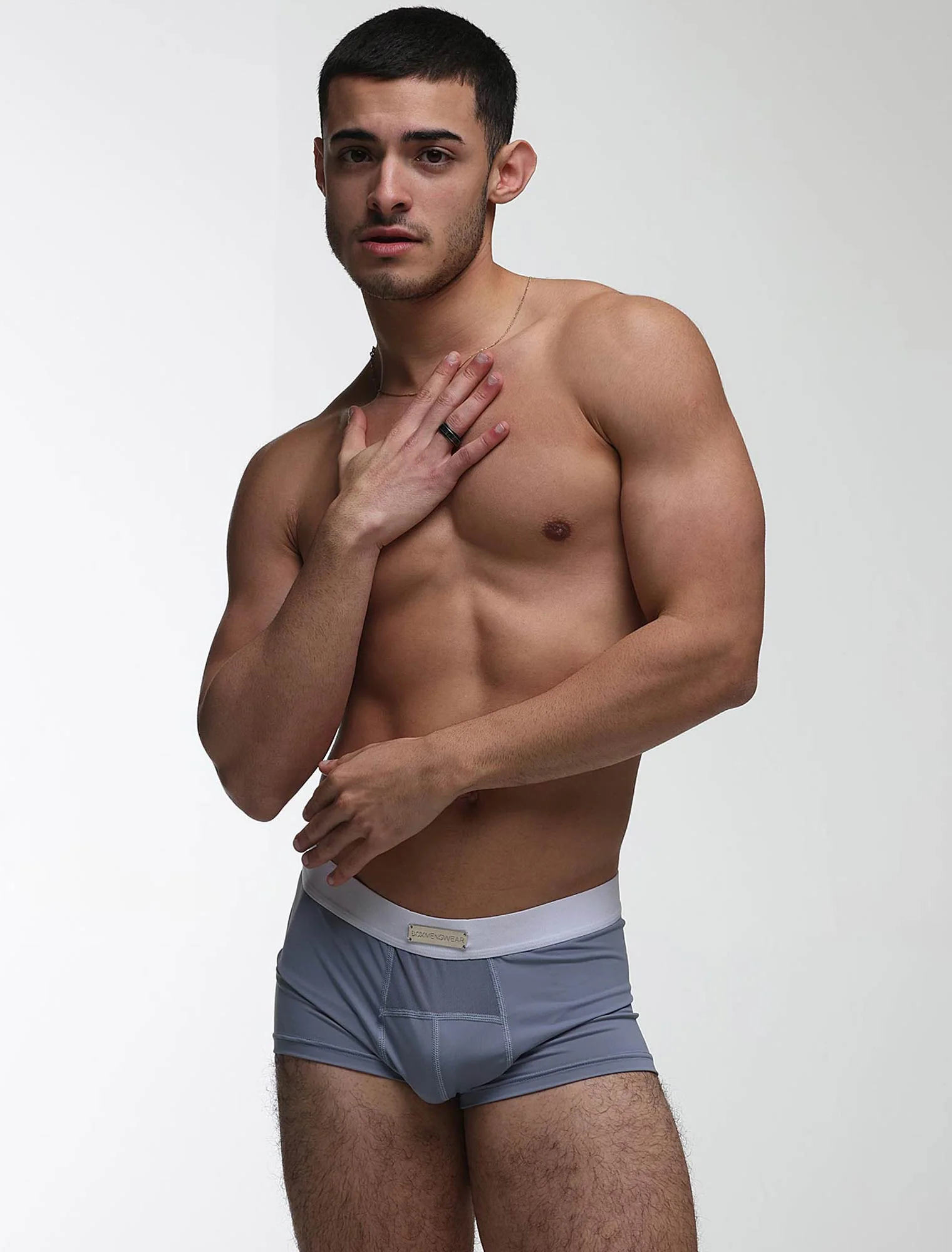 Mens Curved Mesh Boxers - Blue - Image 8