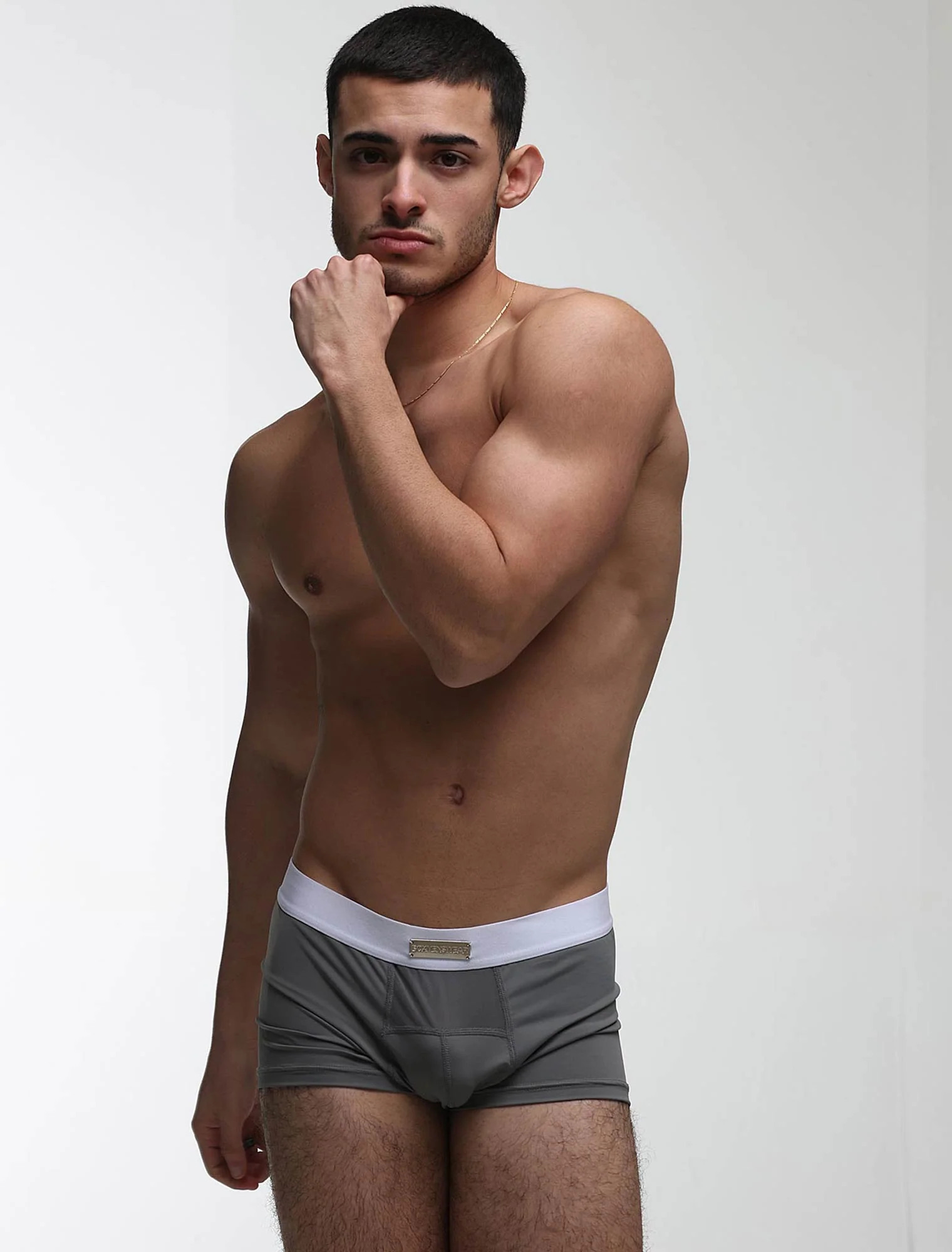 Mens Curved Mesh Boxers - Grey - Image 2