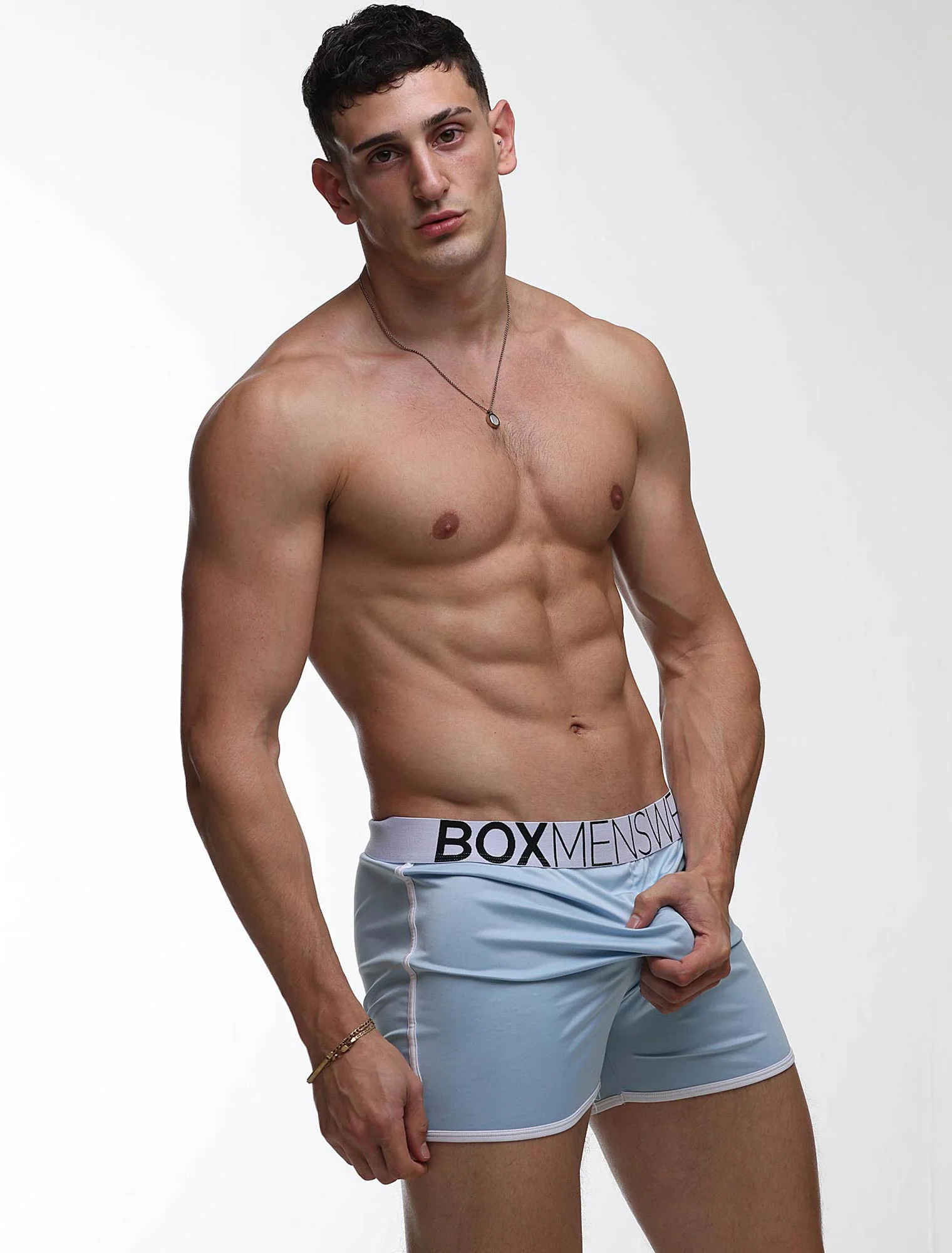 Mens Sports Loose Fit Boxers - Blue Collar - Image 8
