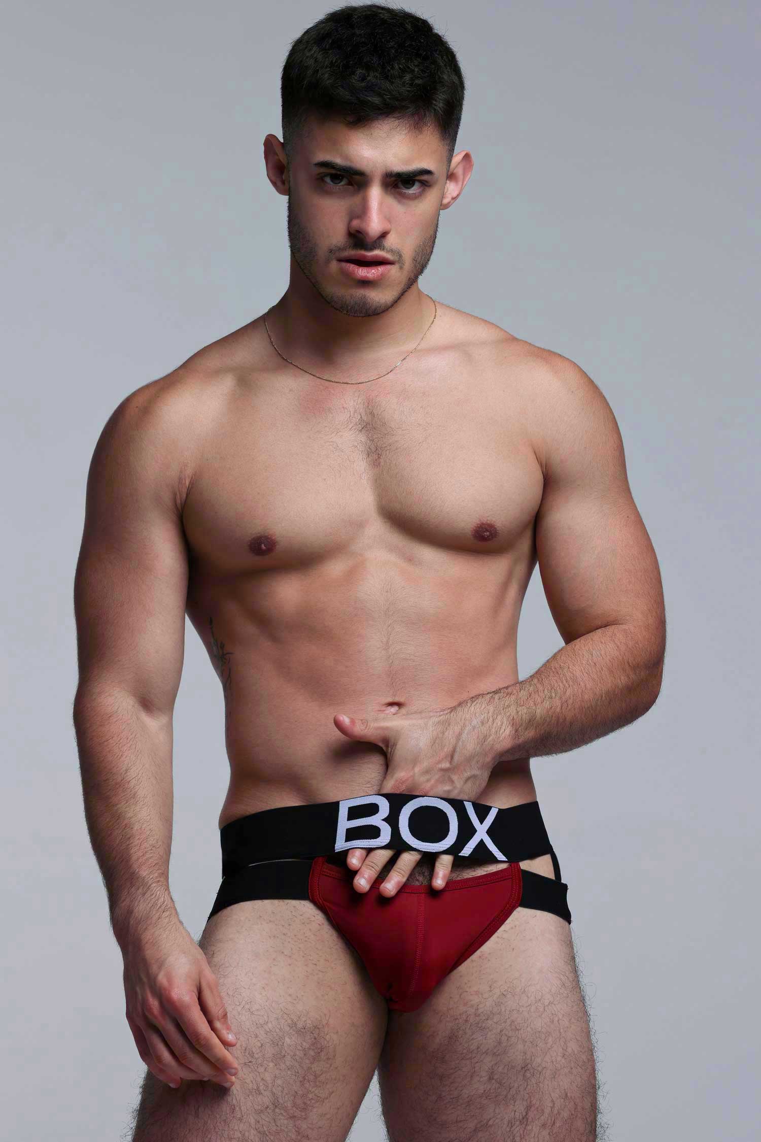 Mens Suspender Jockstrap 3.0 : With Bounce - Burgundy - Image 3