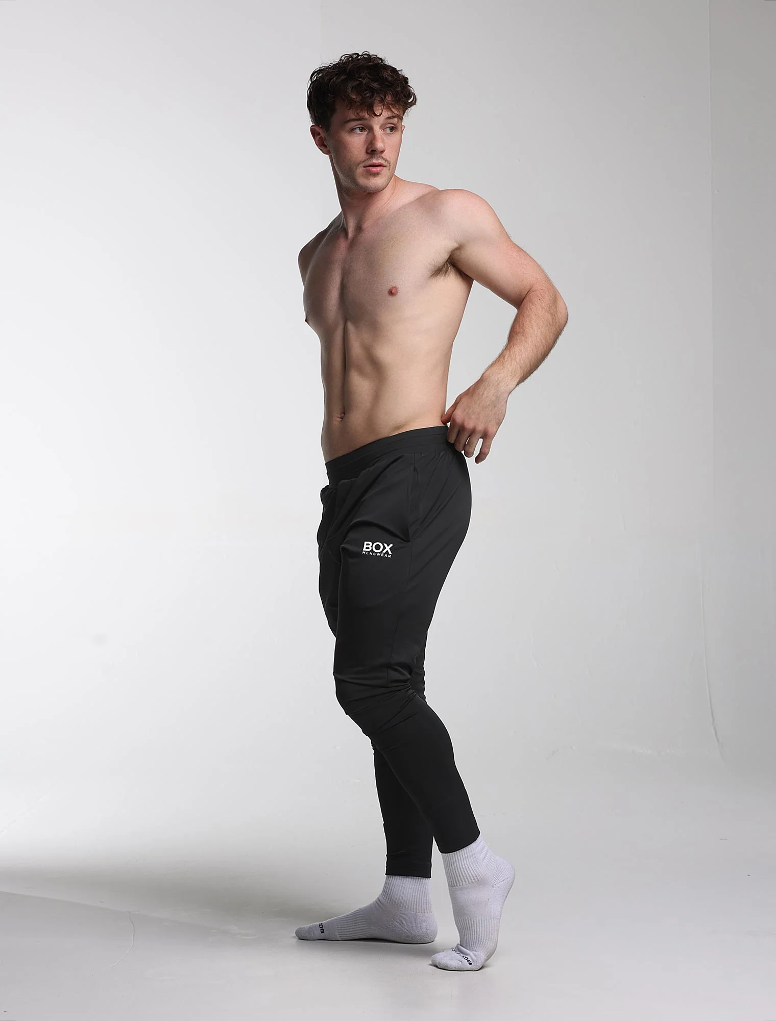 Mens X-Line Tapered Joggers - Black - Image 5