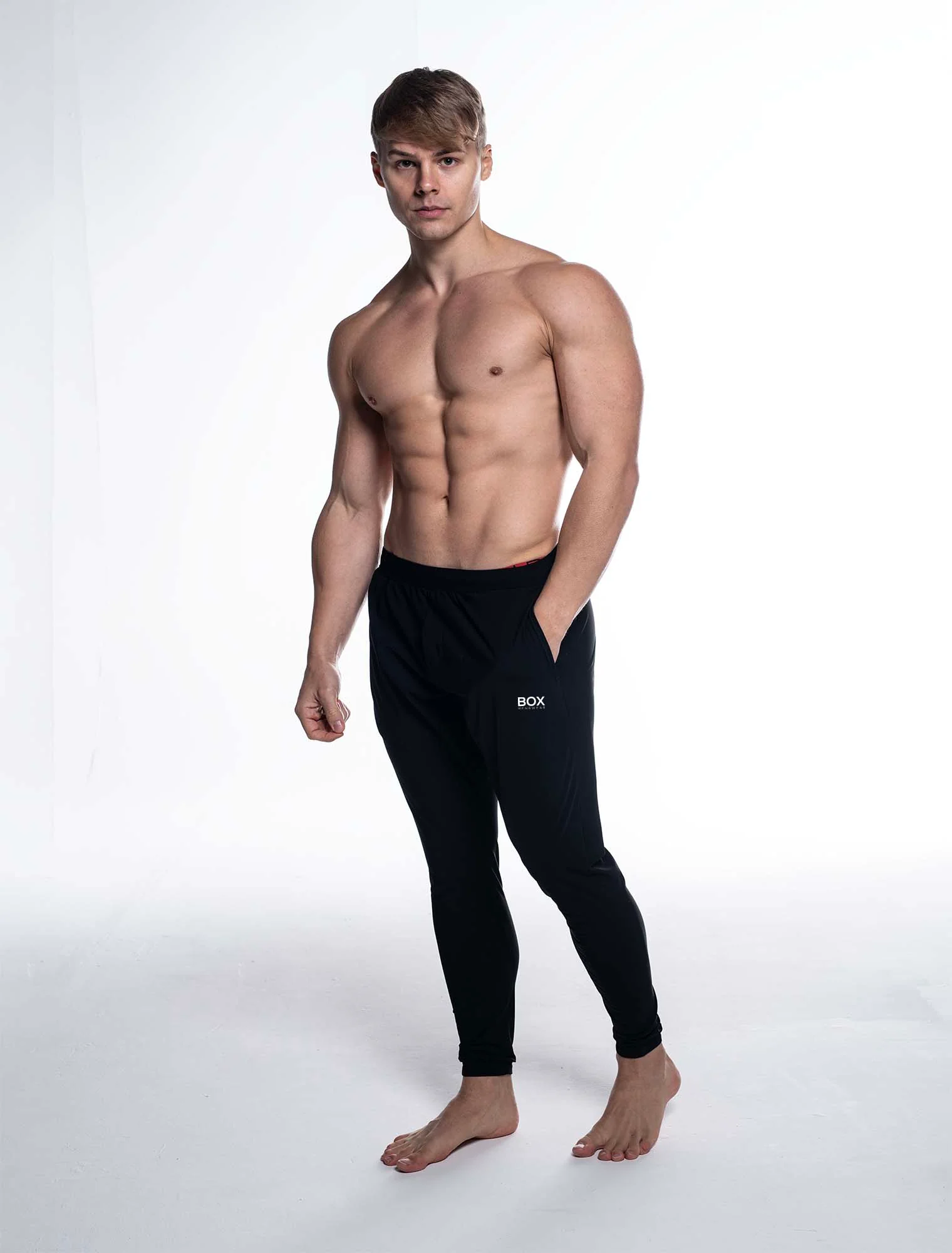 Mens X-Line Tapered Joggers - Black - Image 7