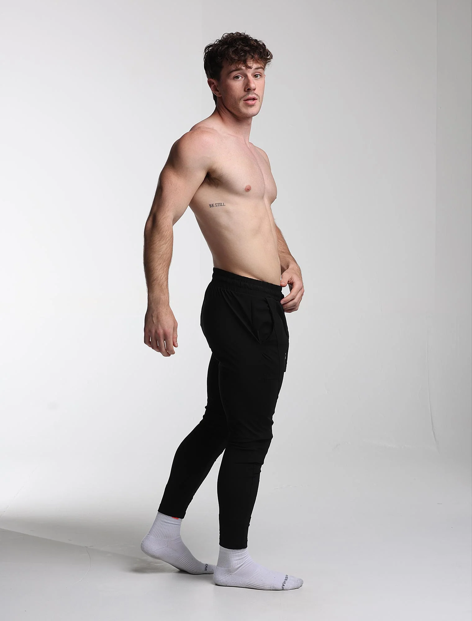 Mens X-Line Tapered Joggers - Black - Image 8