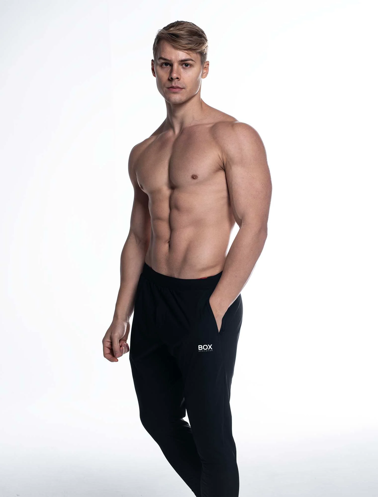 Mens X-Line Tapered Joggers - Black - Image 9