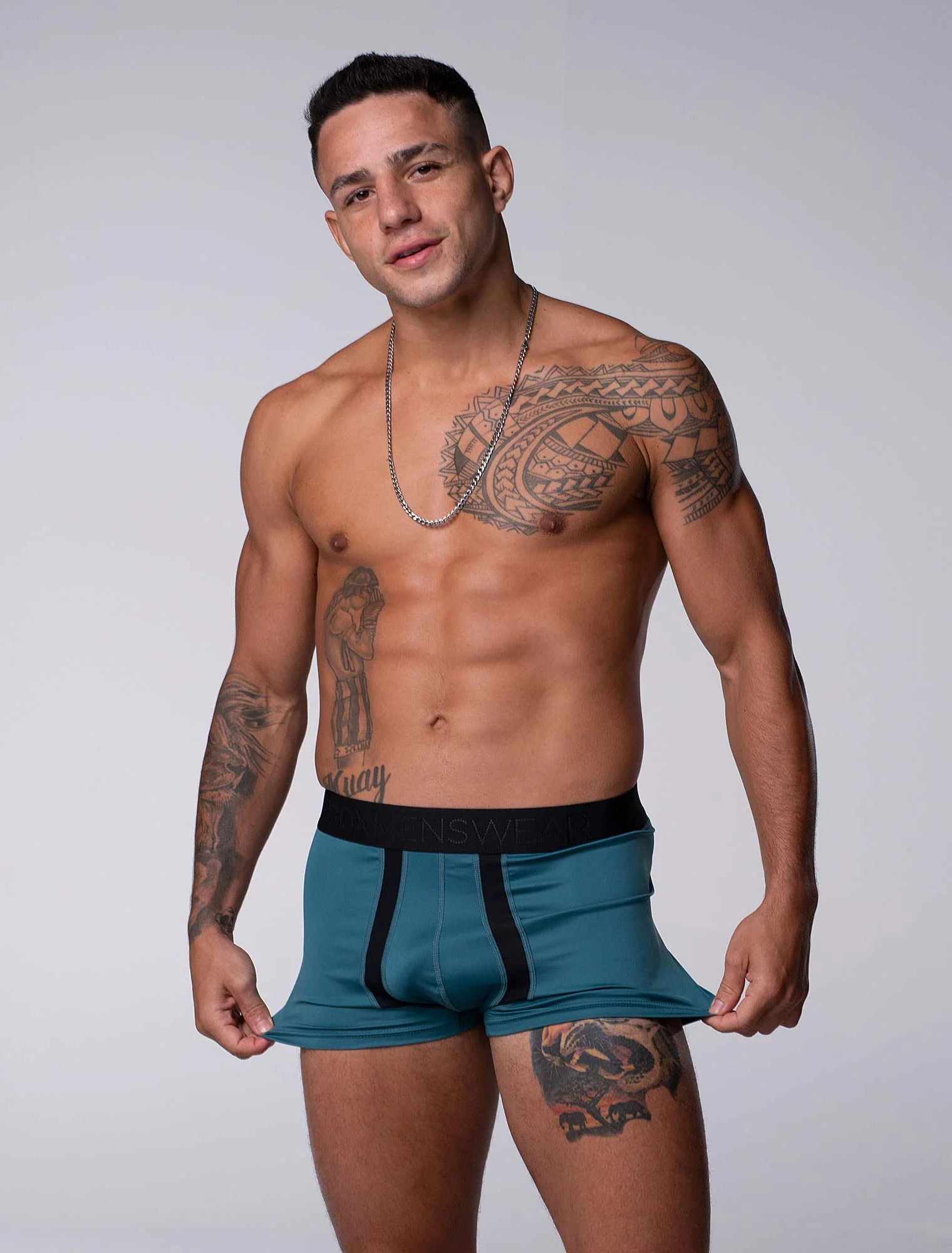 Motion Mesh Boxers - Aqua - Image 6
