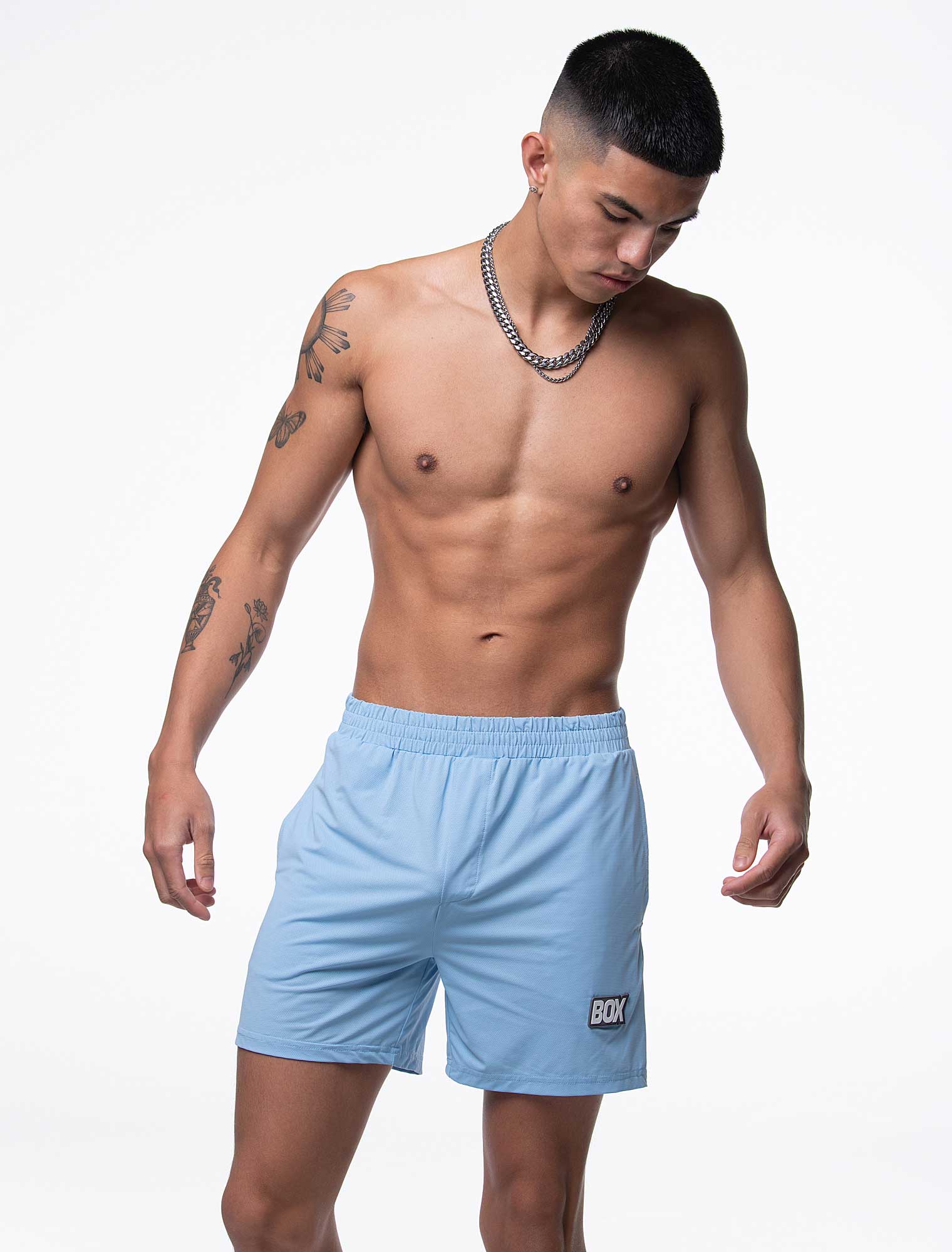 Mesh Soccer Shorts - Back 4 Blue - Image 6