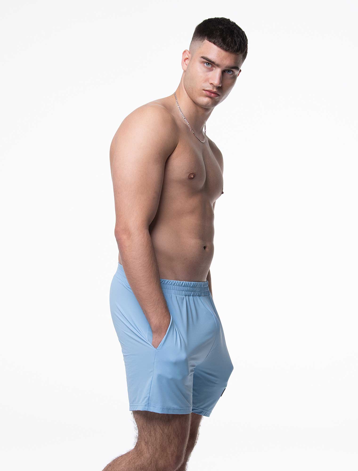 Mesh Soccer Shorts - Back 4 Blue - Image 7